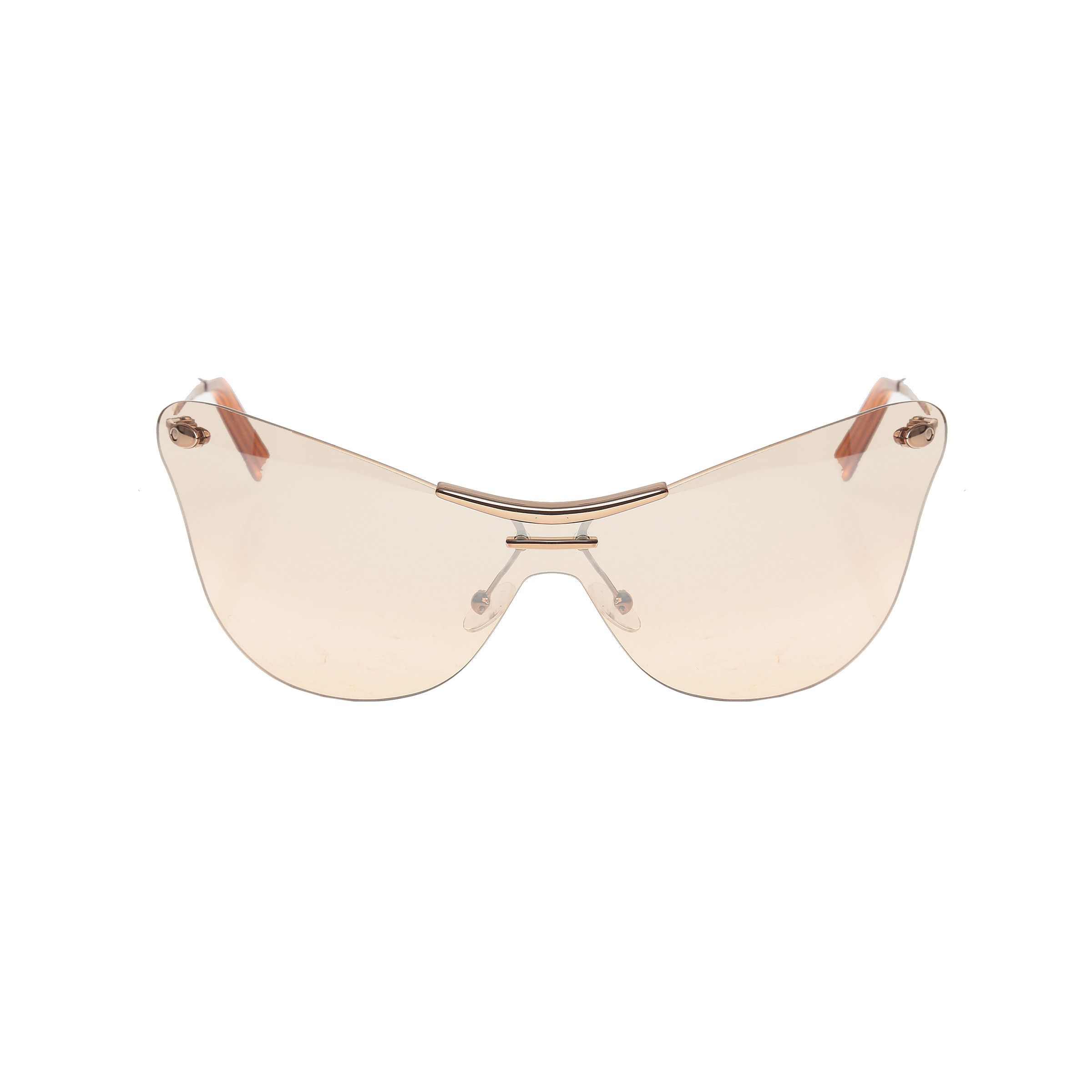 Valentino Oliver by Valentino 90's Peach Oversized Cat-Eye Sunglasses Size ONE SIZE - 1 Thumbnail