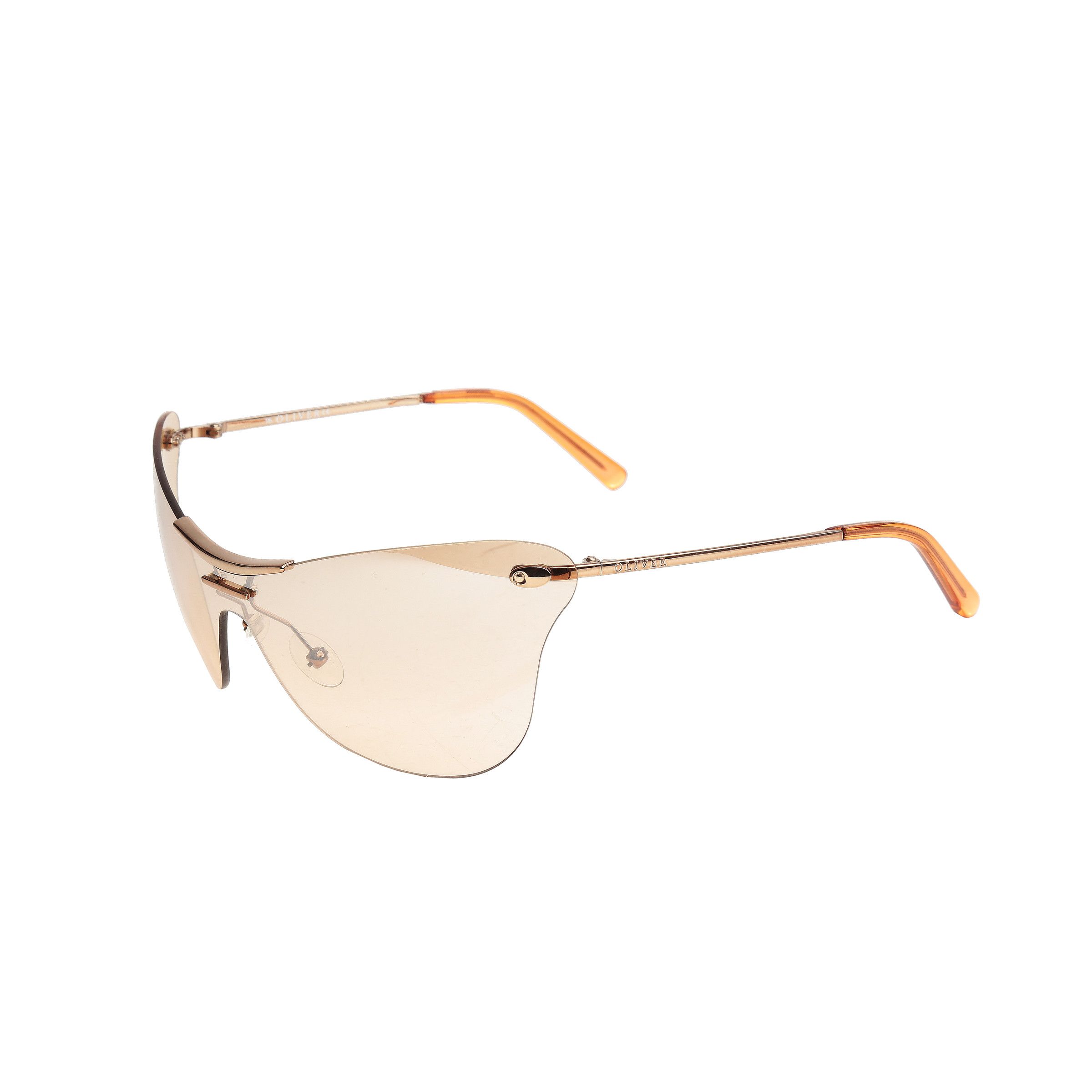 Valentino Oliver by Valentino 90's Peach Oversized Cat-Eye Sunglasses Size ONE SIZE - 2 Thumbnail