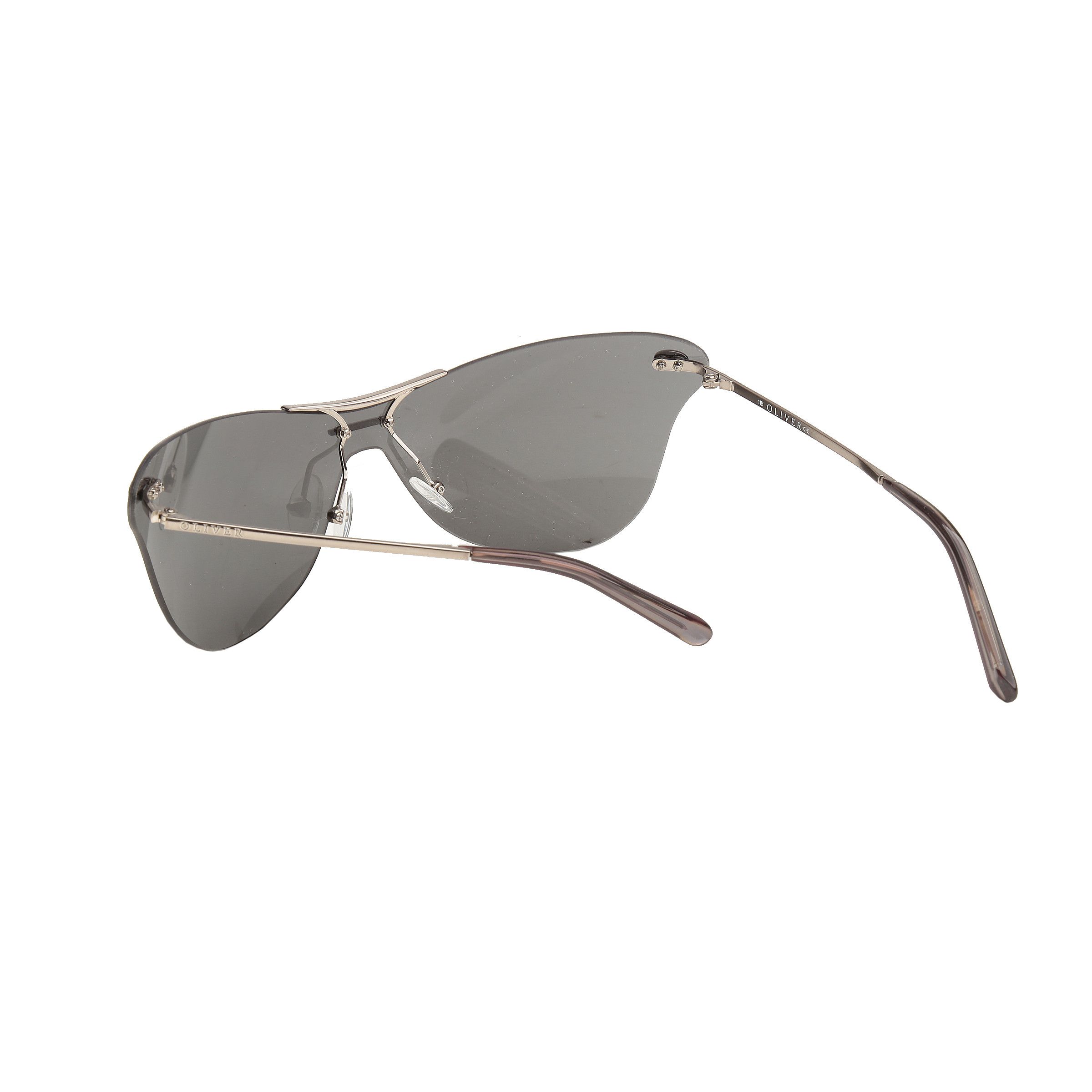 Valentino × Vintage Oliver by Valentino 90's Silver Oversize Cat-Eye Sunglasses Size ONE SIZE - 3 Thumbnail