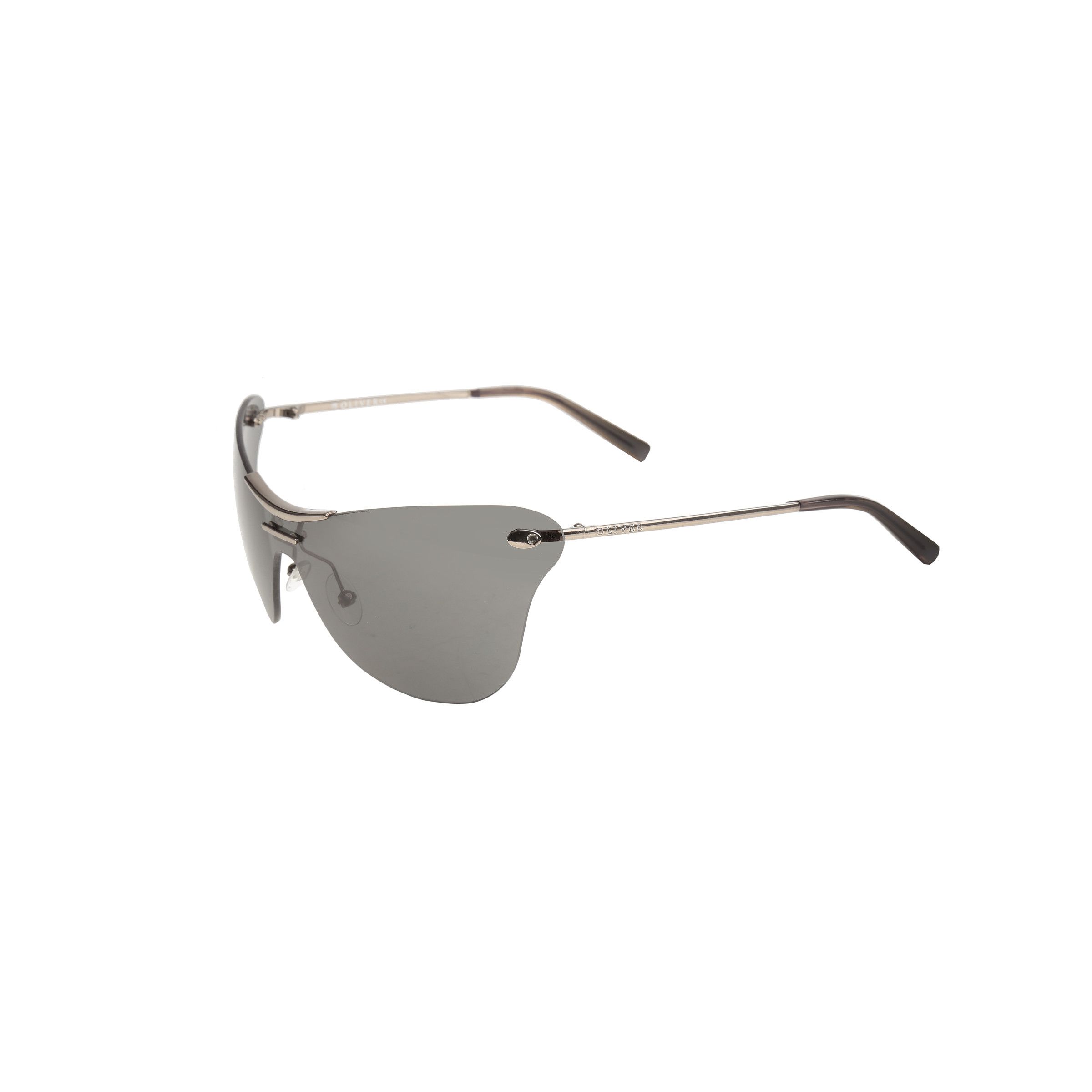 Valentino × Vintage Oliver by Valentino 90's Silver Oversize Cat-Eye Sunglasses Size ONE SIZE - 2 Thumbnail