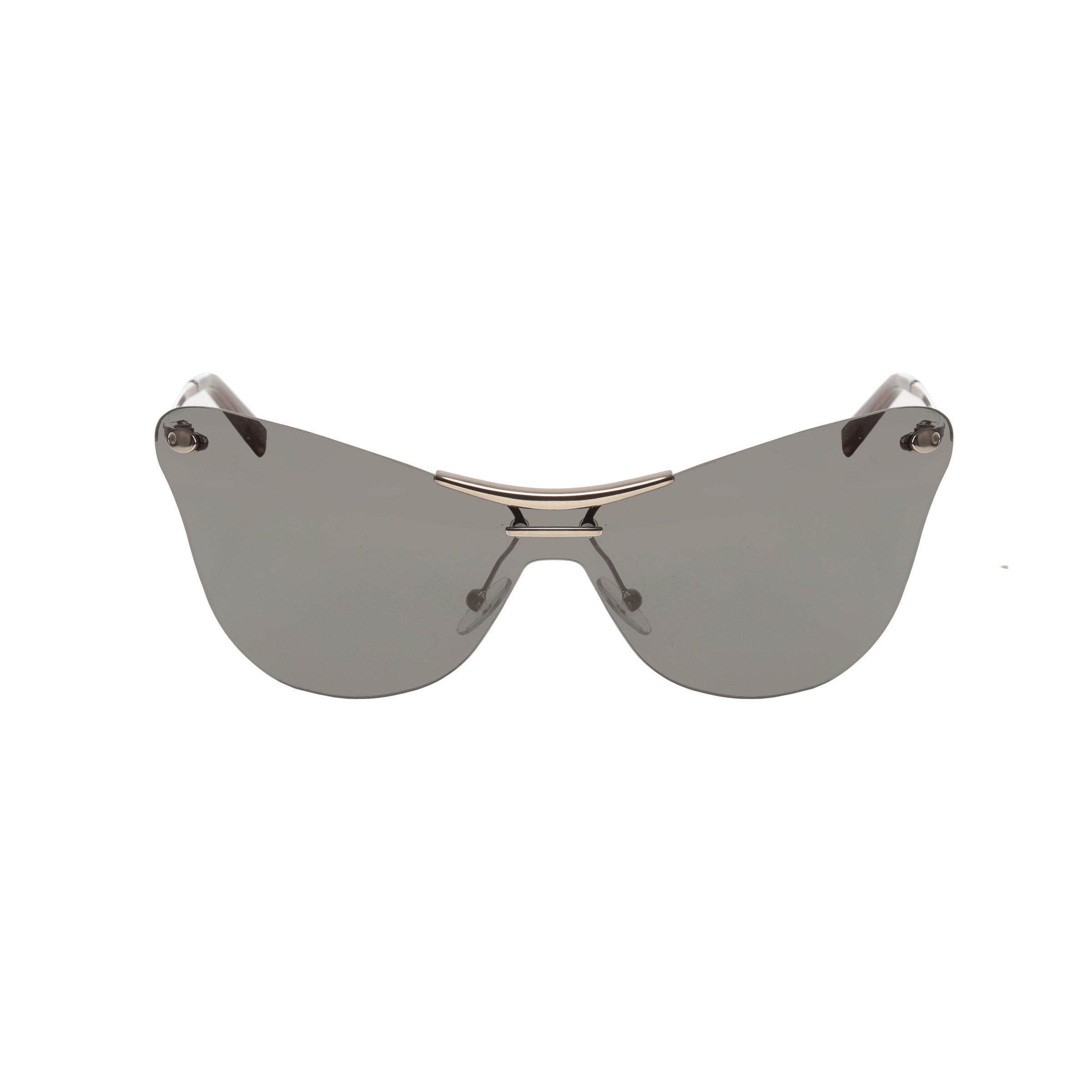 Valentino × Vintage Oliver by Valentino 90's Silver Oversize Cat-Eye Sunglasses Size ONE SIZE - 1 Thumbnail
