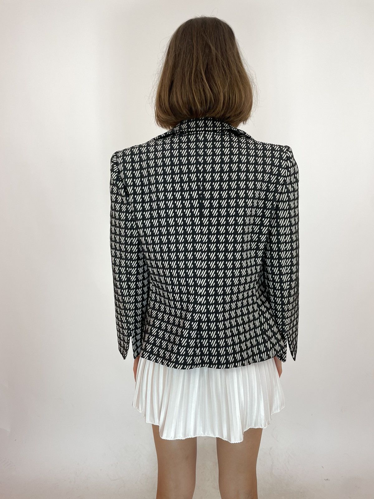 Giorgio Armani ARMANI COLLEZIONi made in Italy pied-de-poule blazer jacket Size M / US 6-8 / IT 42-44 - 4 Thumbnail