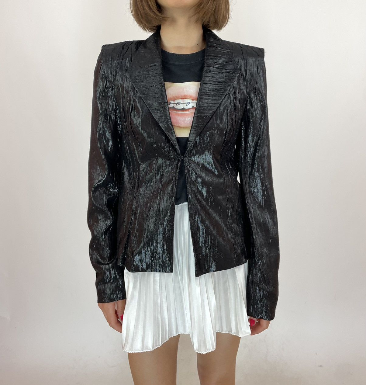 Gestuz GESTUZ PLEATED Womens black cocktails blazer jacket size 36 Size XS / US 0-2 / IT 36-38 - 1 Thumbnail