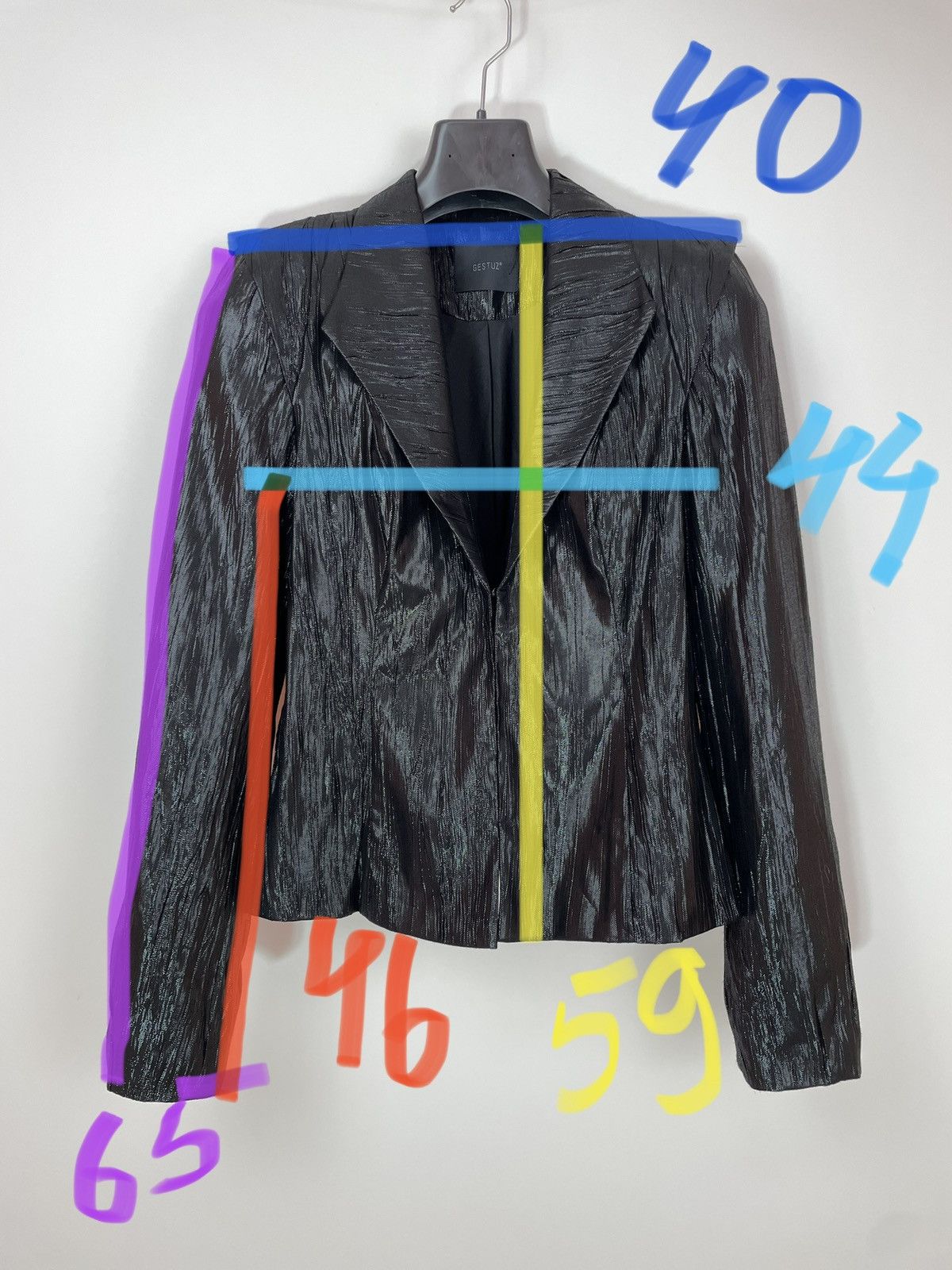 Gestuz GESTUZ PLEATED Womens black cocktails blazer jacket size 36 Size XS / US 0-2 / IT 36-38 - 16 Thumbnail