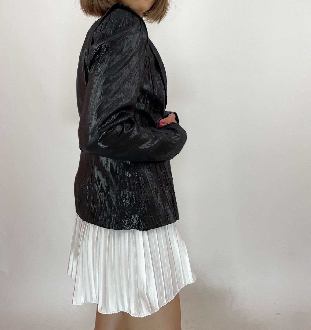 Gestuz GESTUZ PLEATED Womens black cocktails blazer jacket size 36 Size XS / US 0-2 / IT 36-38 - 4 Thumbnail
