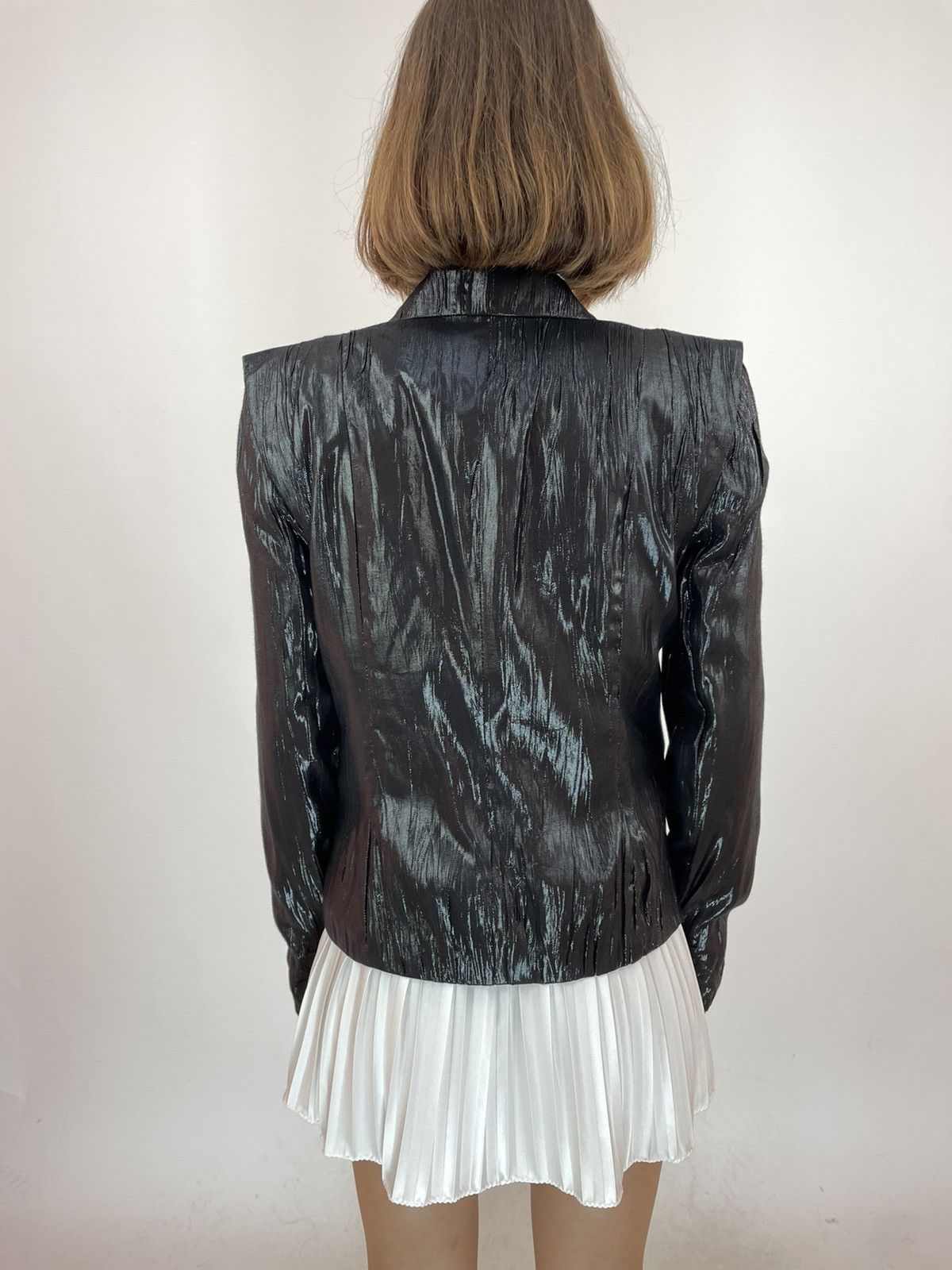 Gestuz GESTUZ PLEATED Womens black cocktails blazer jacket size 36 Size XS / US 0-2 / IT 36-38 - 3 Thumbnail