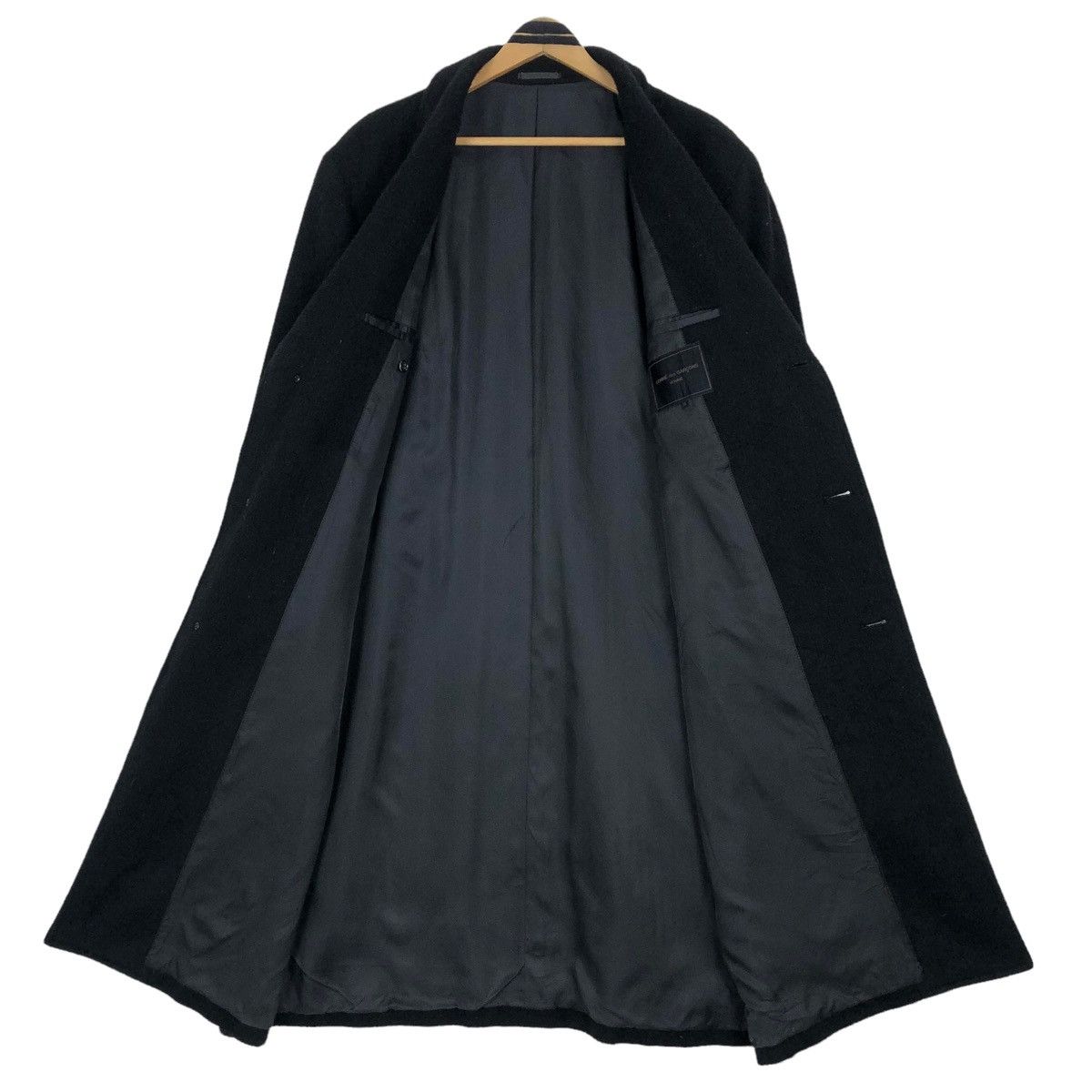 Comme des Garcons Vintage 90s Comme Des Garcons Homme Wool Overcoat Long Coat Size US L / EU 52-54 / 3 - 7 Thumbnail