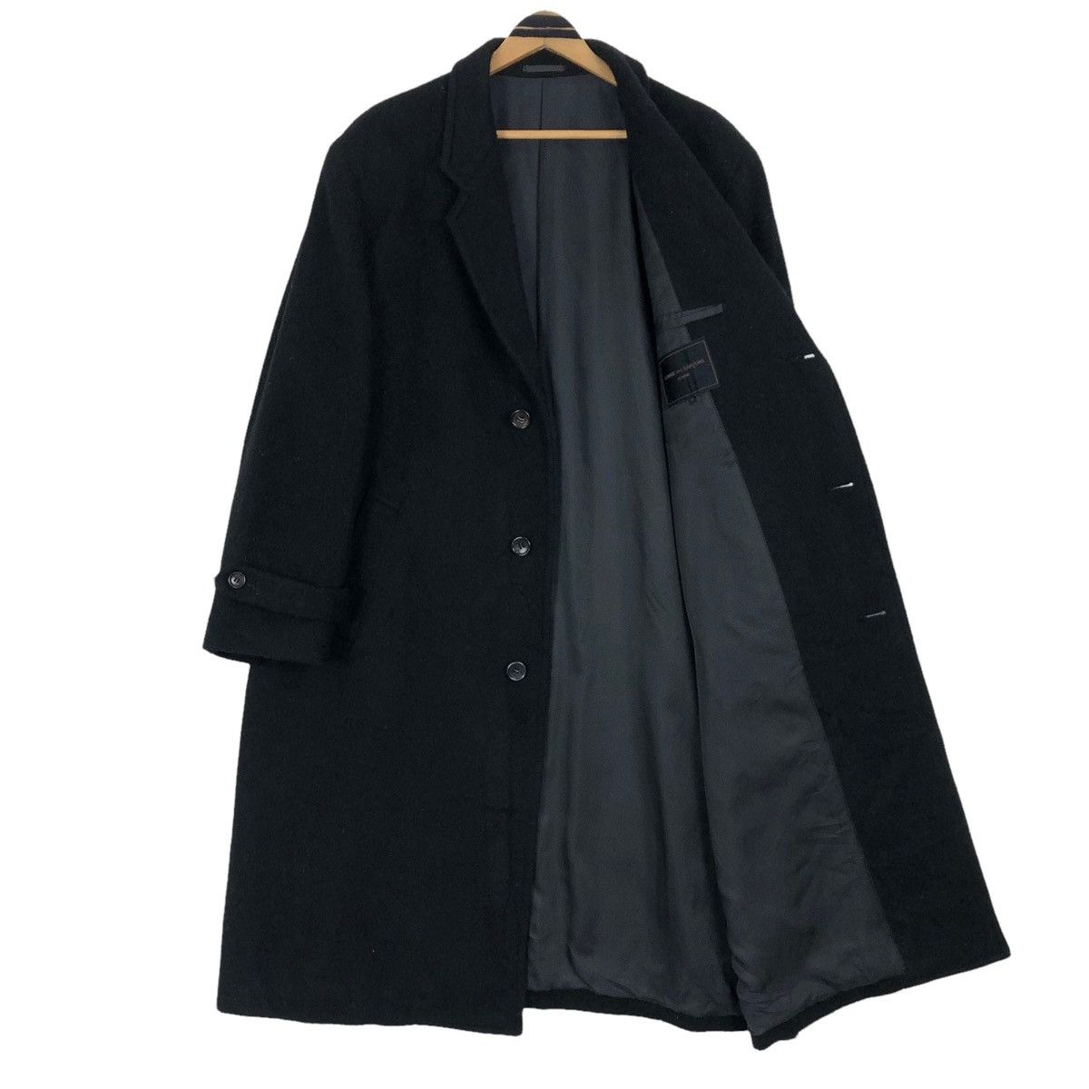 Comme des Garcons Vintage 90s Comme Des Garcons Homme Wool Overcoat Long Coat Size US L / EU 52-54 / 3 - 6 Thumbnail