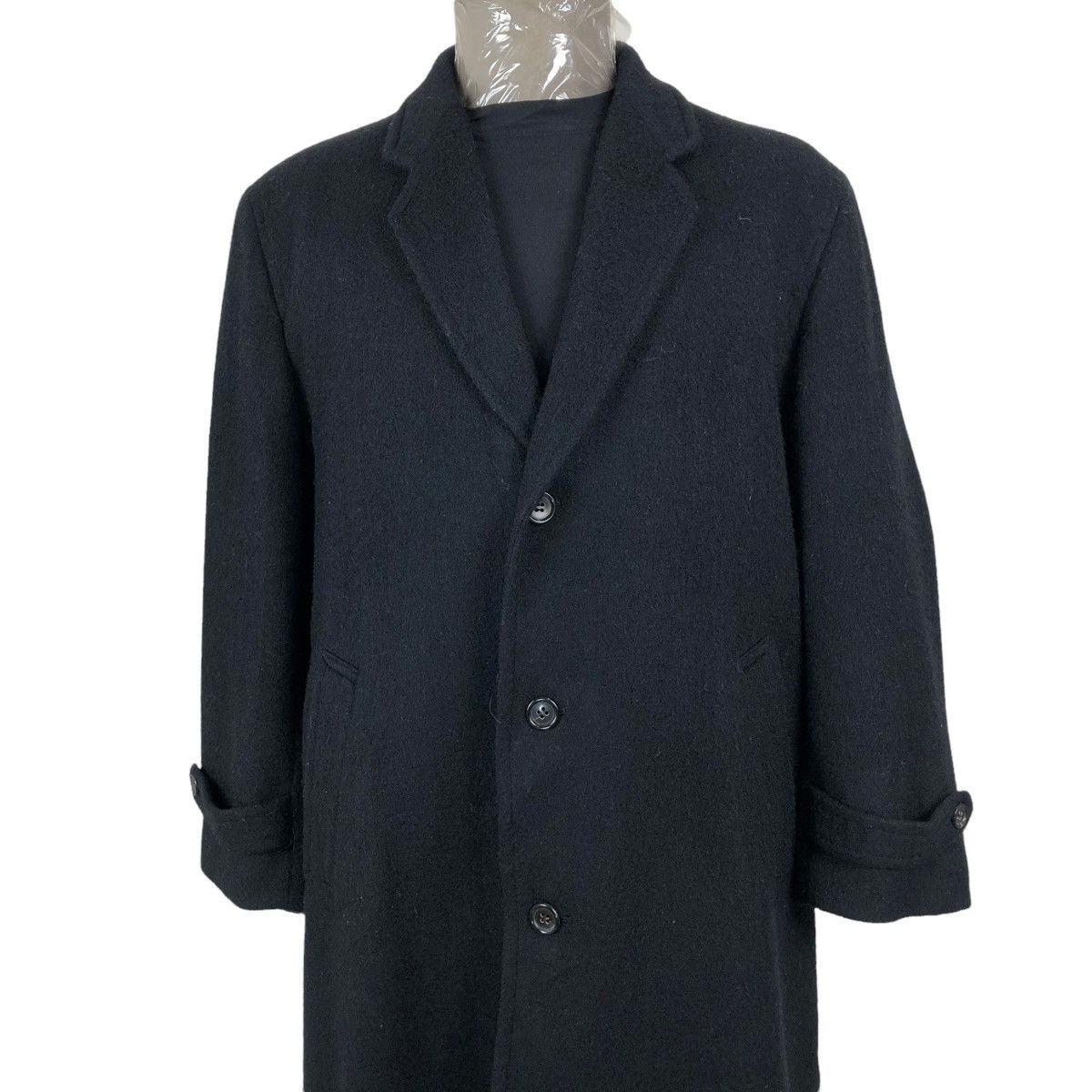 Comme des Garcons Vintage 90s Comme Des Garcons Homme Wool Overcoat Long Coat Size US L / EU 52-54 / 3 - 4 Thumbnail