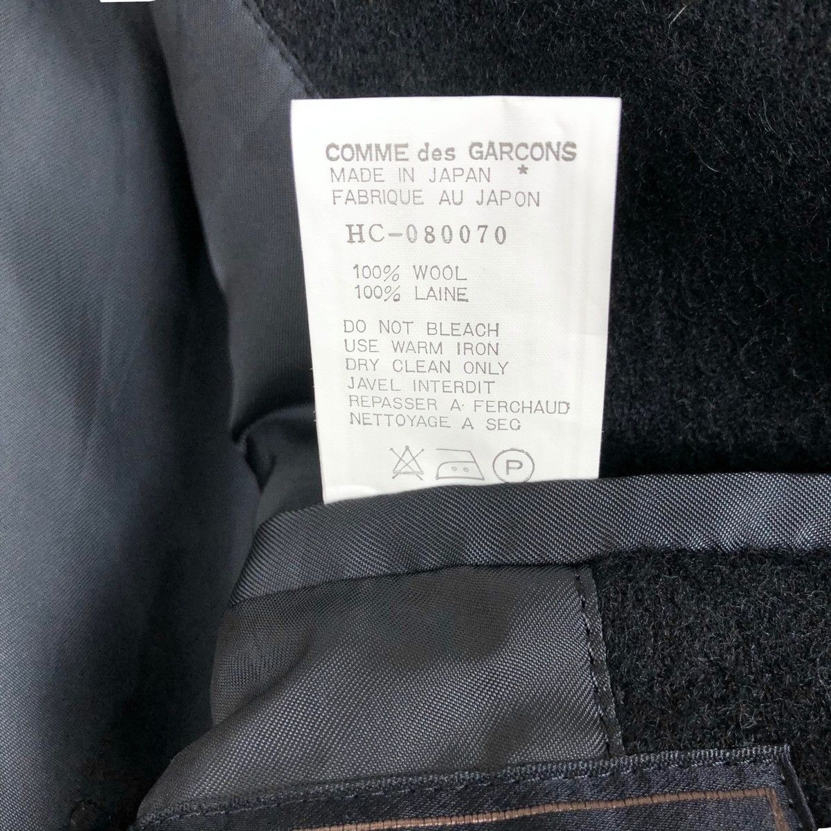 Comme des Garcons Vintage 90s Comme Des Garcons Homme Wool Overcoat Long Coat Size US L / EU 52-54 / 3 - 9 Thumbnail