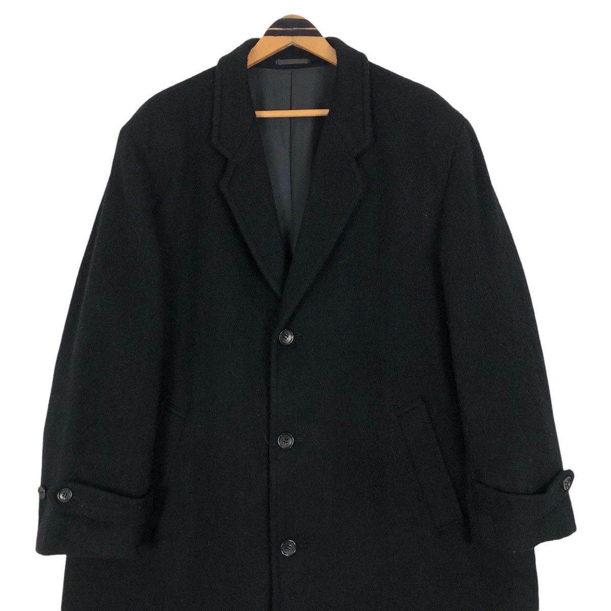 Comme des Garcons Vintage 90s Comme Des Garcons Homme Wool Overcoat Long Coat Size US L / EU 52-54 / 3 - 12 Thumbnail