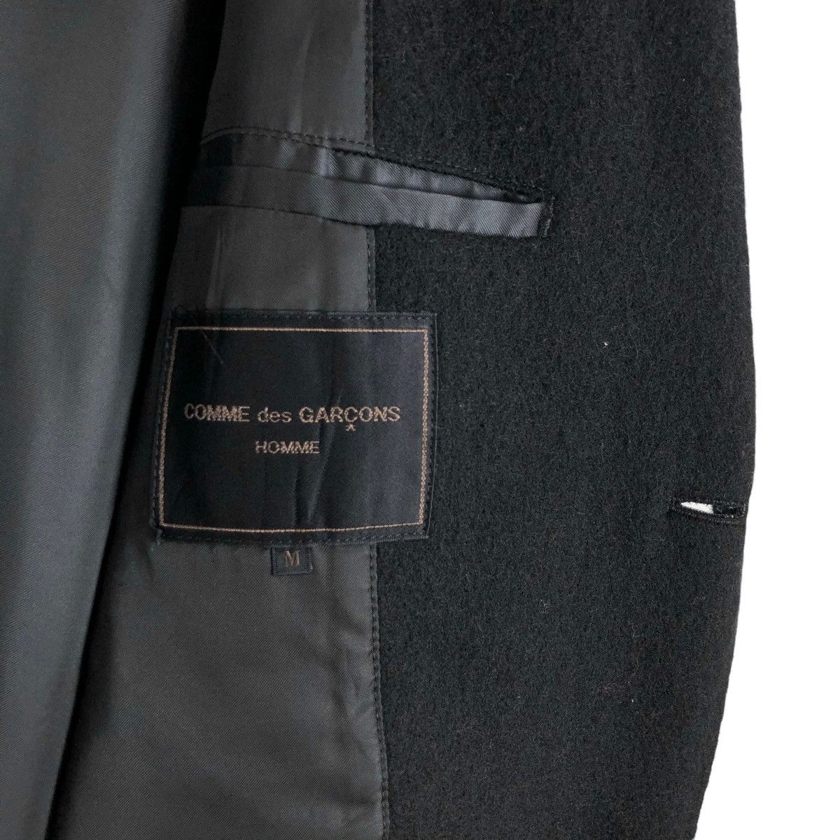 Comme des Garcons Vintage 90s Comme Des Garcons Homme Wool Overcoat Long Coat Size US L / EU 52-54 / 3 - 8 Thumbnail