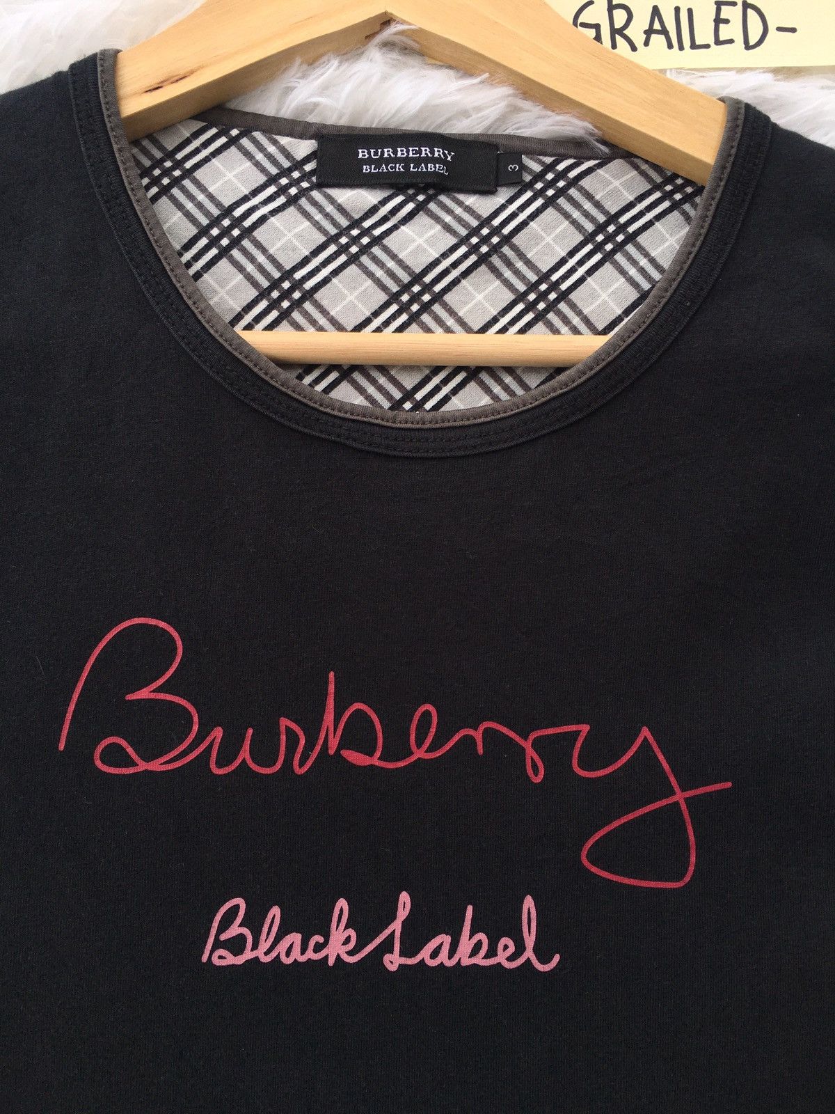 Burberry Vintage Burberry Black Label Spellout Tshirt Size US M / EU 48-50 / 2 - 6 Thumbnail