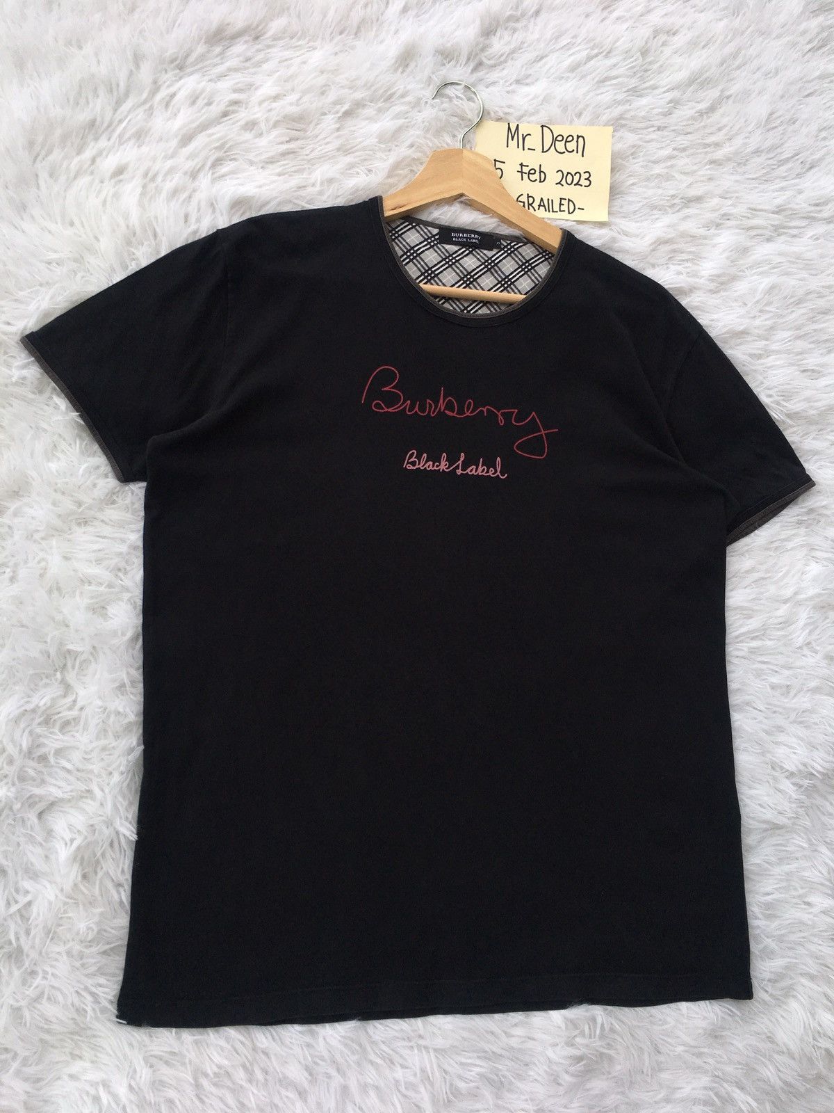 Burberry Vintage Burberry Black Label Spellout Tshirt Size US M / EU 48-50 / 2 - 3 Thumbnail