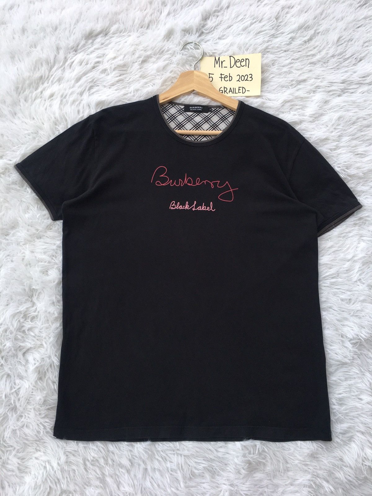 Burberry Vintage Burberry Black Label Spellout Tshirt Size US M / EU 48-50 / 2 - 2 Thumbnail