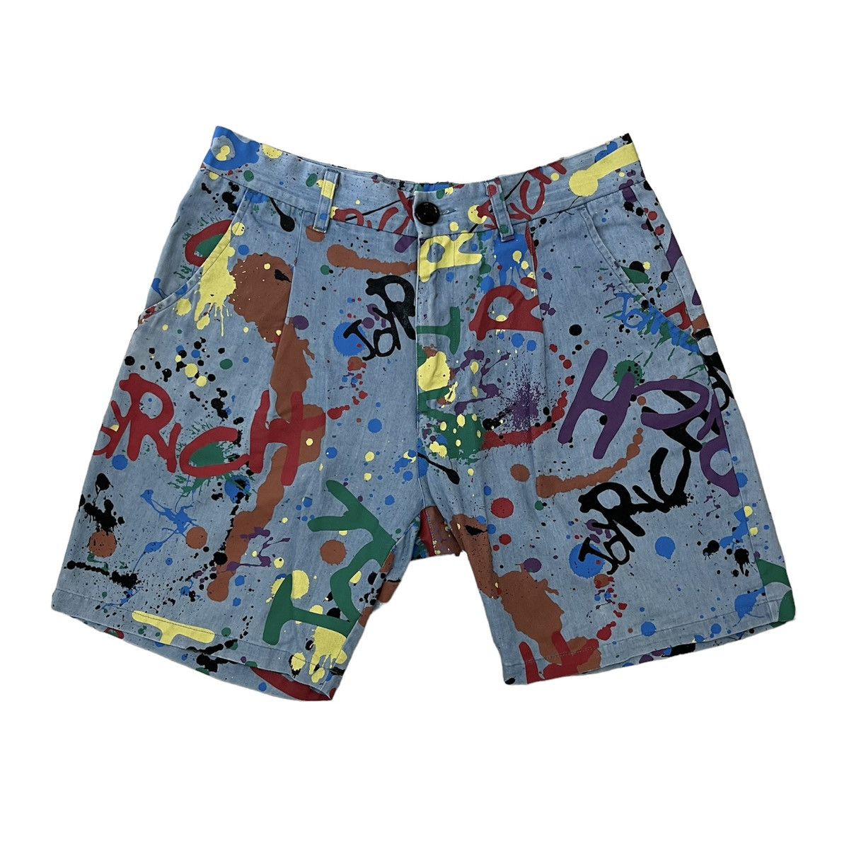 Joyrich 🔥Rare🔥 Joyrich Paint Splatter Shorts Size US 32 / EU 48 - 1 Thumbnail