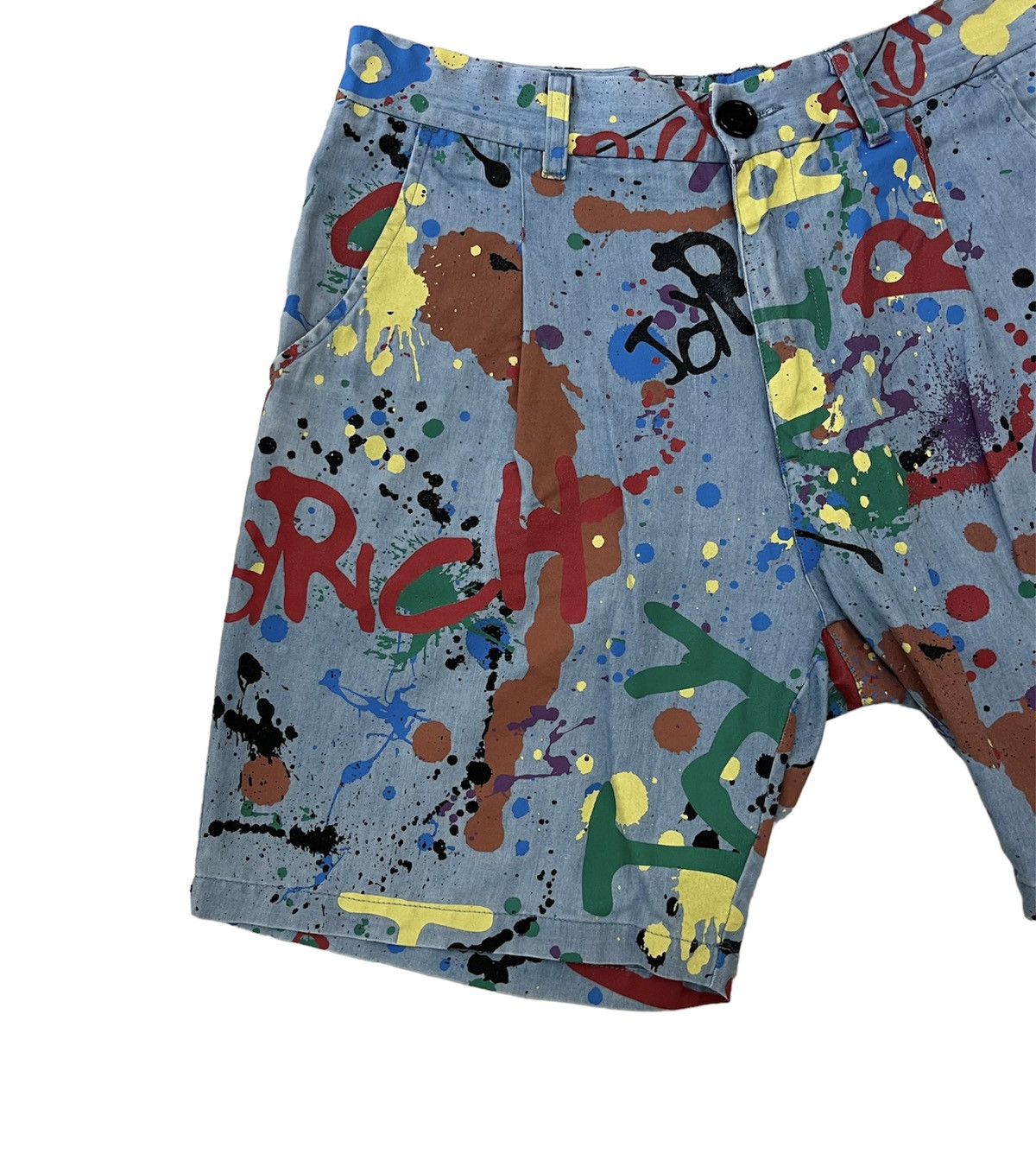 Joyrich 🔥Rare🔥 Joyrich Paint Splatter Shorts Size US 32 / EU 48 - 3 Thumbnail