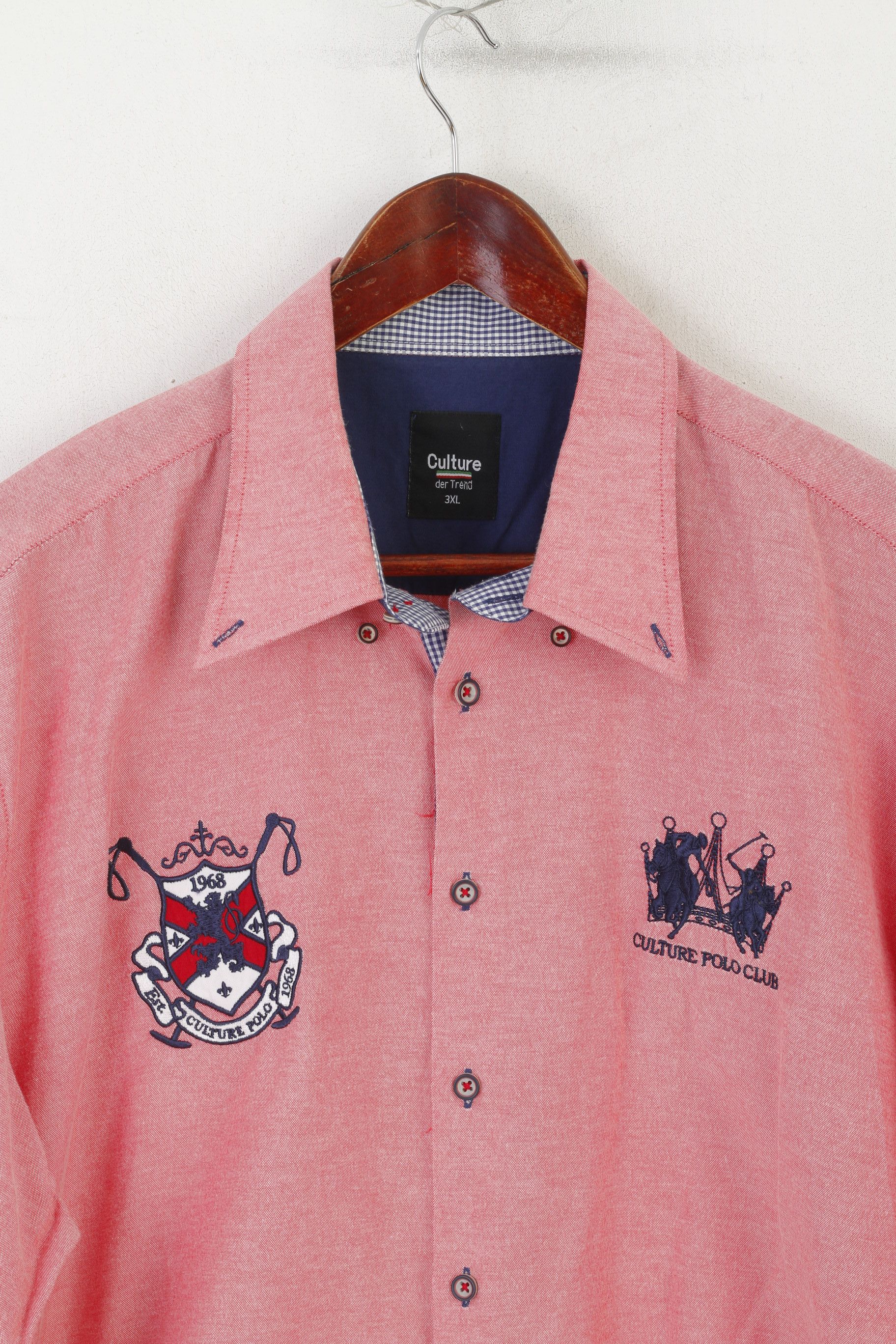 Vintage Culture der Trend Men 3XL Casual Shirt Pink Polo Club 6400 Size US XXL / EU 58 / 5 - 2 Thumbnail