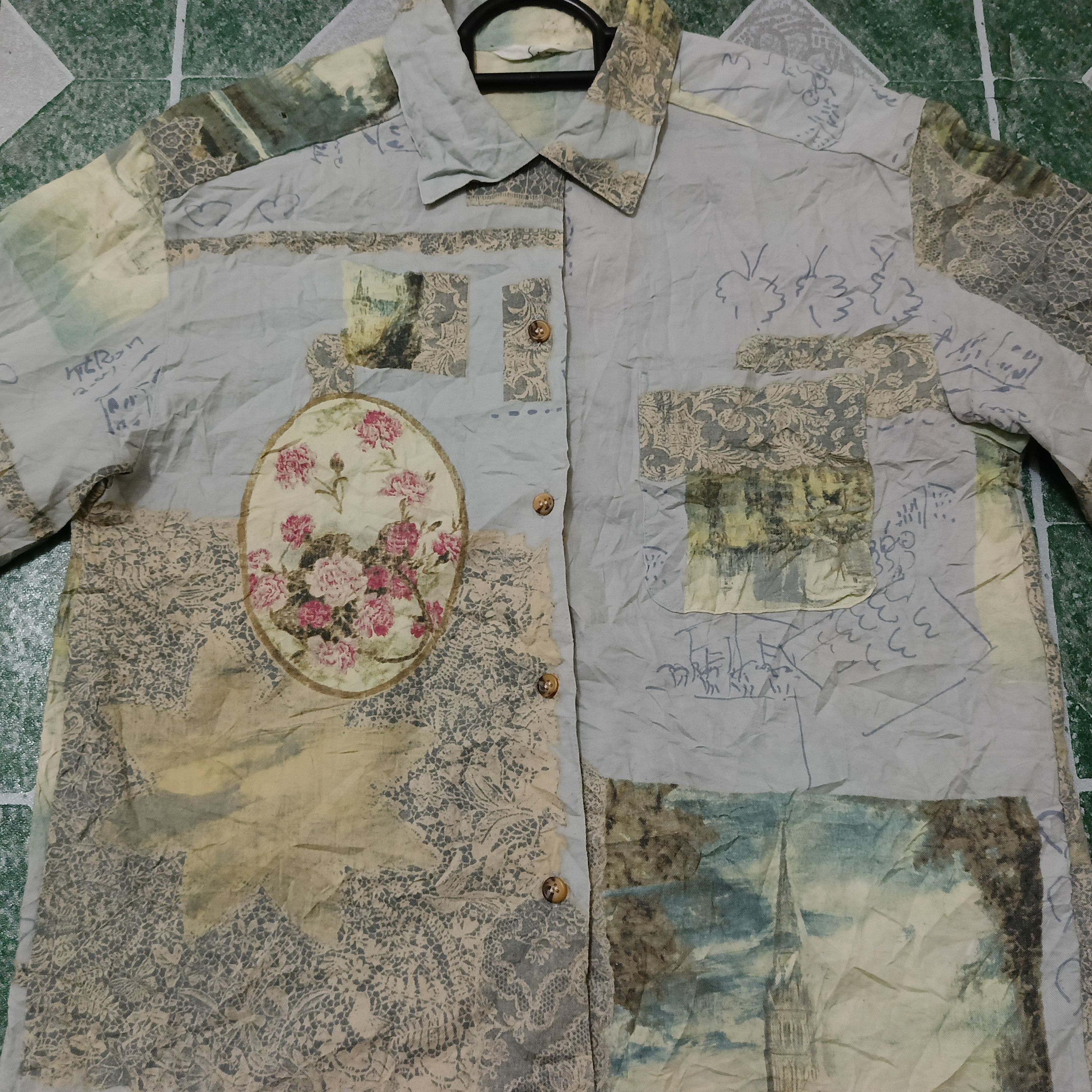 Japanese Brand Rare Design Splendid Shirts Button Up Distressed thrashed Size US M / EU 48-50 / 2 - 1 Thumbnail