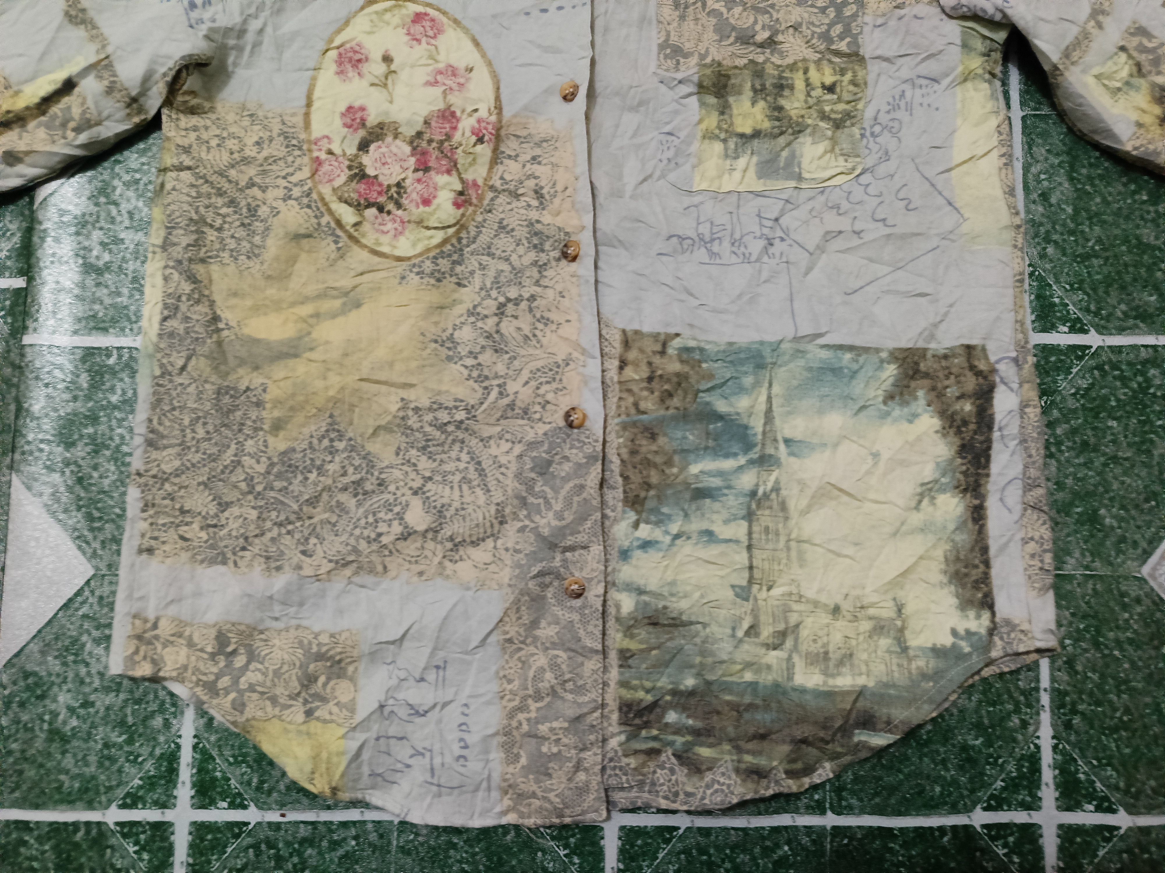 Japanese Brand Rare Design Splendid Shirts Button Up Distressed thrashed Size US M / EU 48-50 / 2 - 2 Thumbnail