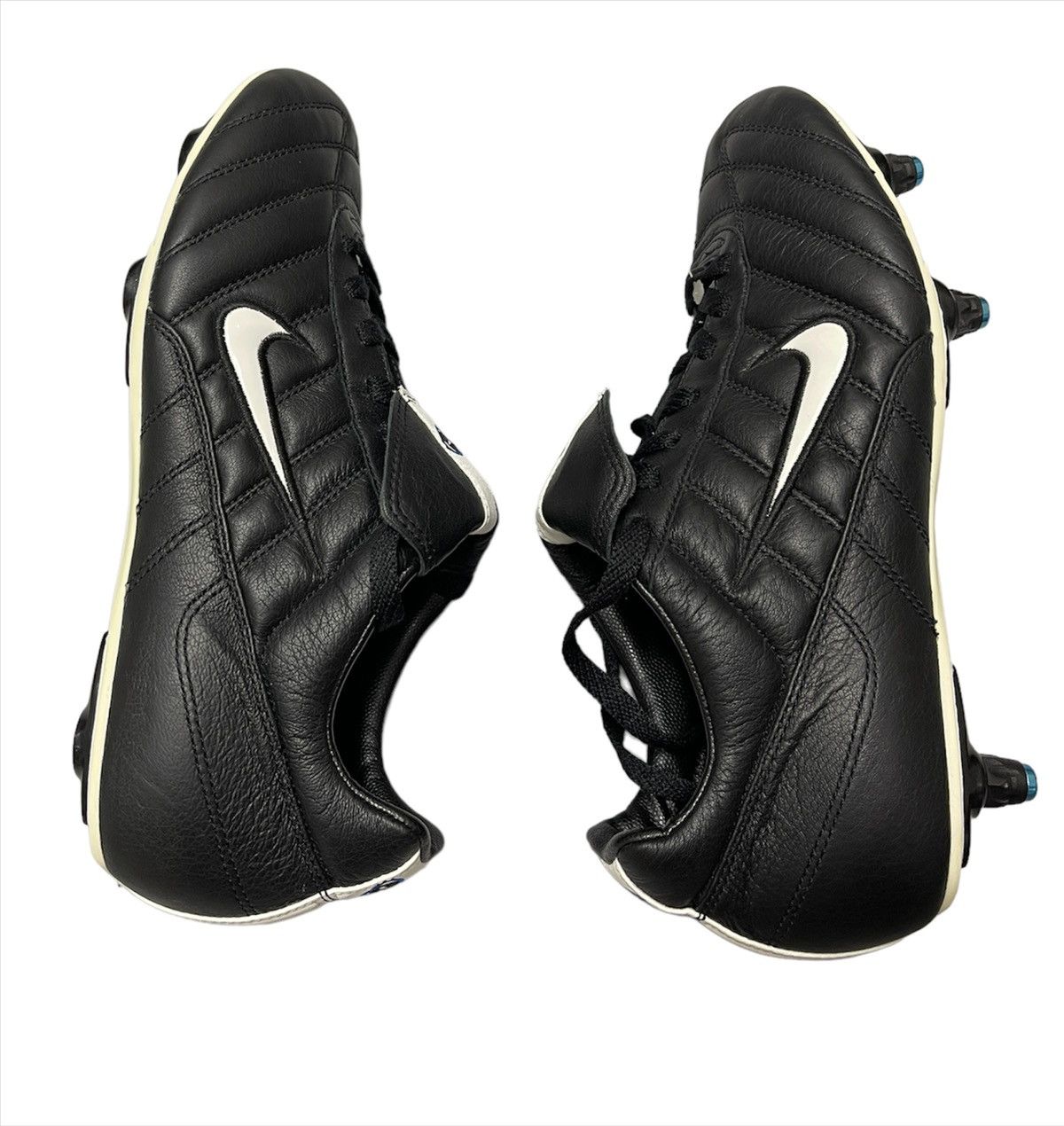 Vintage Nike Tiempo Premier SG 117322-011 Black Leather Cleats Boots Size US 7.5 / EU 40-41 - 1 Thumbnail