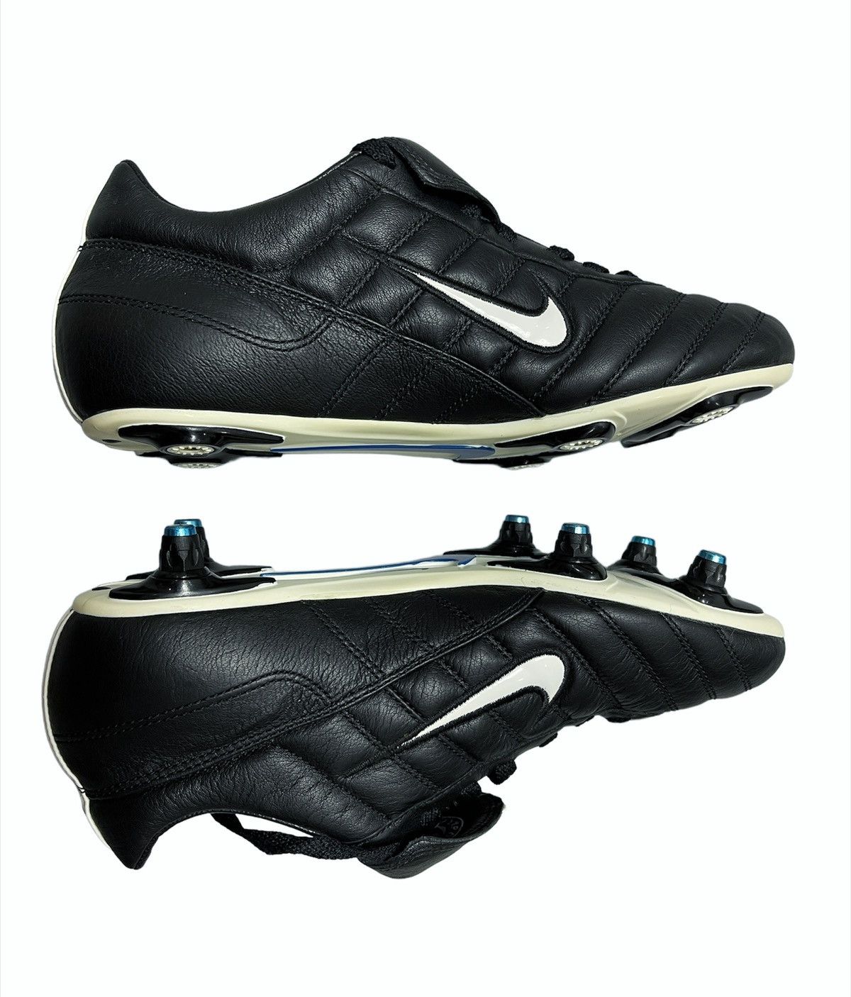 Vintage Nike Tiempo Premier SG 117322-011 Black Leather Cleats Boots Size US 7.5 / EU 40-41 - 5 Thumbnail