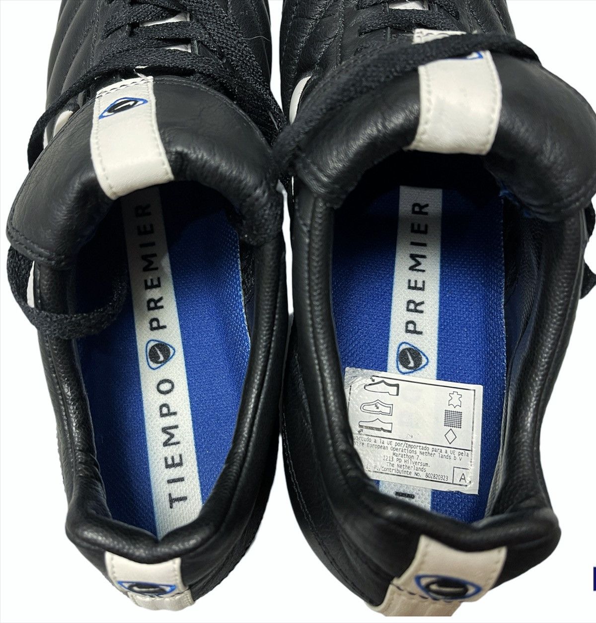 Vintage Nike Tiempo Premier SG 117322-011 Black Leather Cleats Boots Size US 7.5 / EU 40-41 - 7 Thumbnail