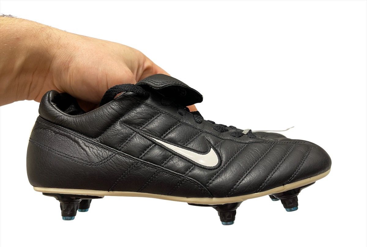 Vintage Nike Tiempo Premier SG 117322-011 Black Leather Cleats Boots Size US 7.5 / EU 40-41 - 2 Thumbnail