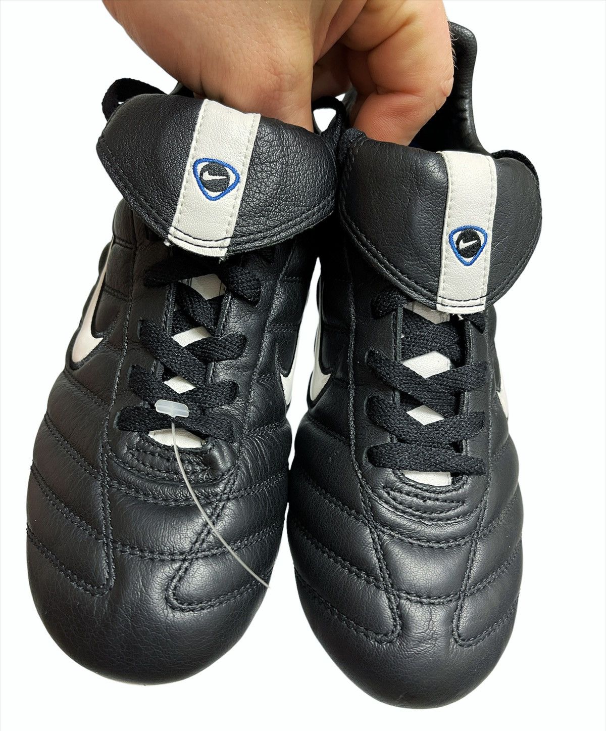 Vintage Nike Tiempo Premier SG 117322-011 Black Leather Cleats Boots Size US 7.5 / EU 40-41 - 4 Thumbnail