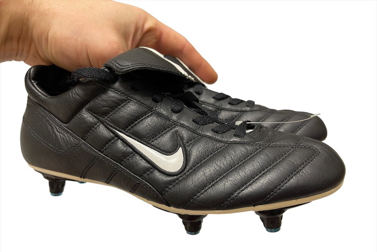 Vintage Nike Tiempo Premier SG 117322-011 Black Leather Cleats Boots Size US 7.5 / EU 40-41 - 3 Thumbnail