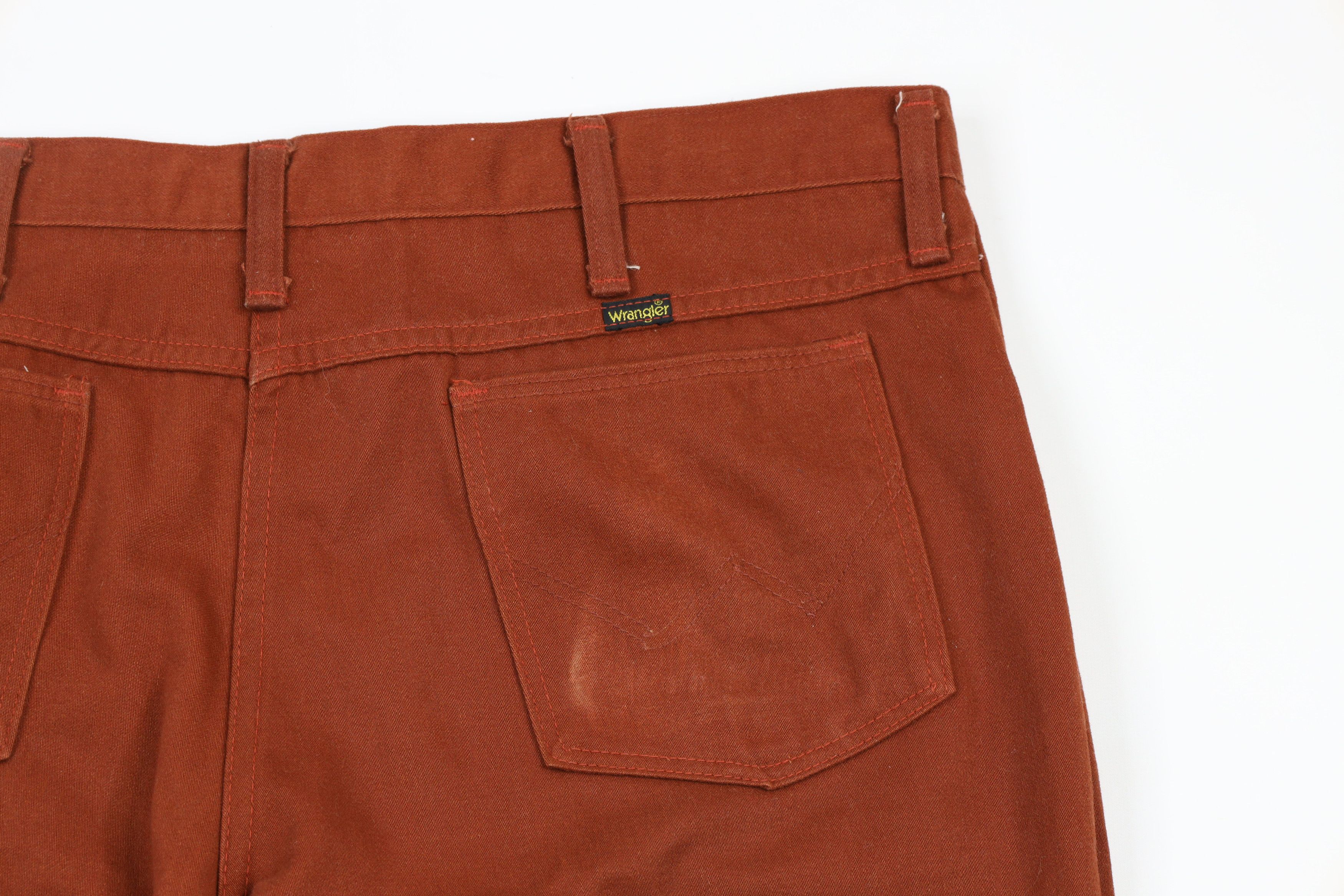Vintage × Wrangler Vintage 70s Wrangler Wide Leg Bell Bottoms Jeans Burnt Size US 38 / EU 54 - 13 Thumbnail