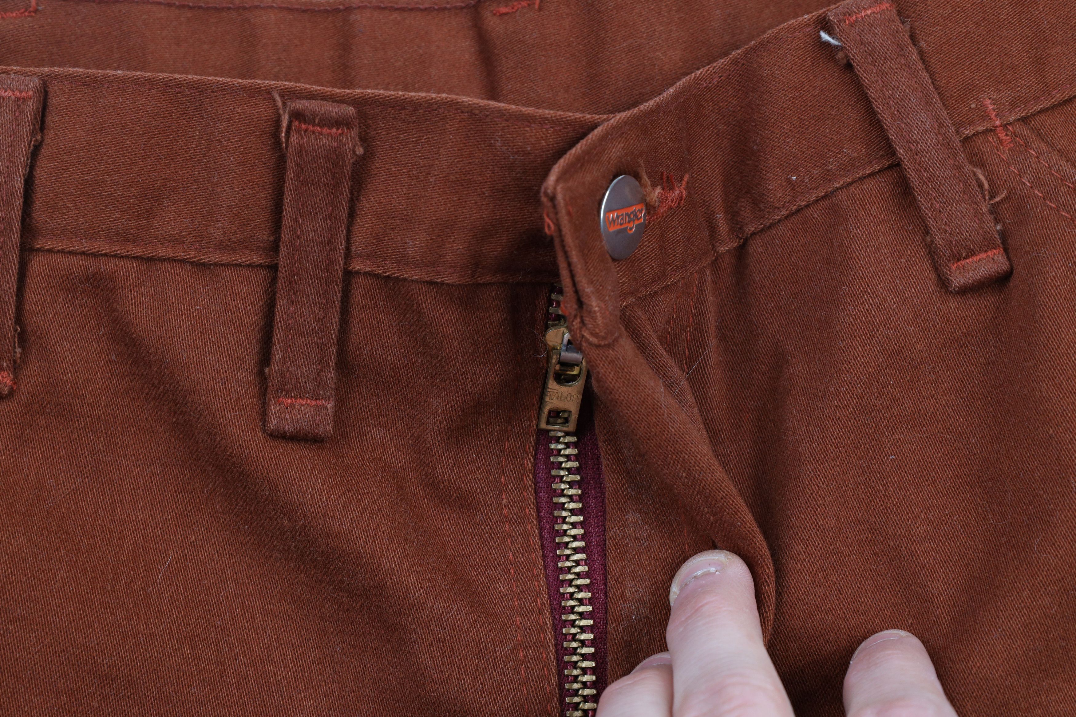 Vintage × Wrangler Vintage 70s Wrangler Wide Leg Bell Bottoms Jeans Burnt Size US 38 / EU 54 - 7 Thumbnail