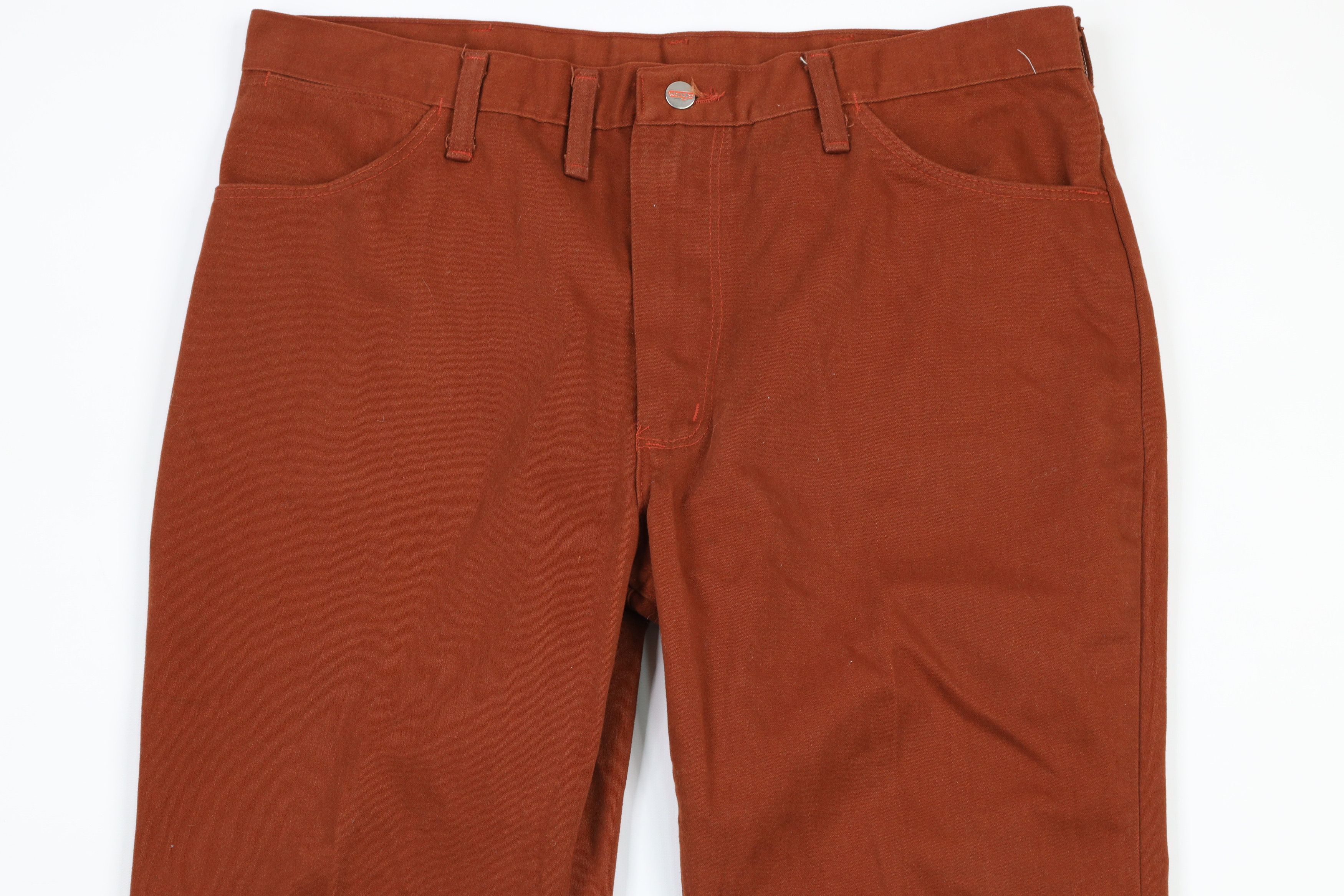Vintage × Wrangler Vintage 70s Wrangler Wide Leg Bell Bottoms Jeans Burnt Size US 38 / EU 54 - 2 Thumbnail