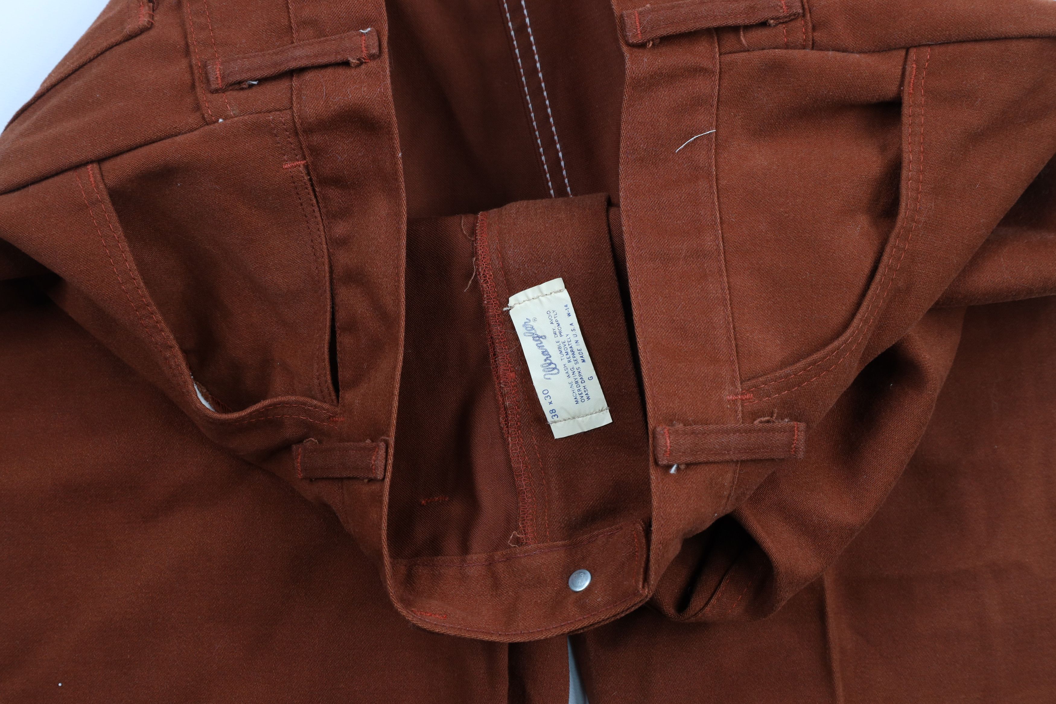 Vintage × Wrangler Vintage 70s Wrangler Wide Leg Bell Bottoms Jeans Burnt Size US 38 / EU 54 - 8 Thumbnail