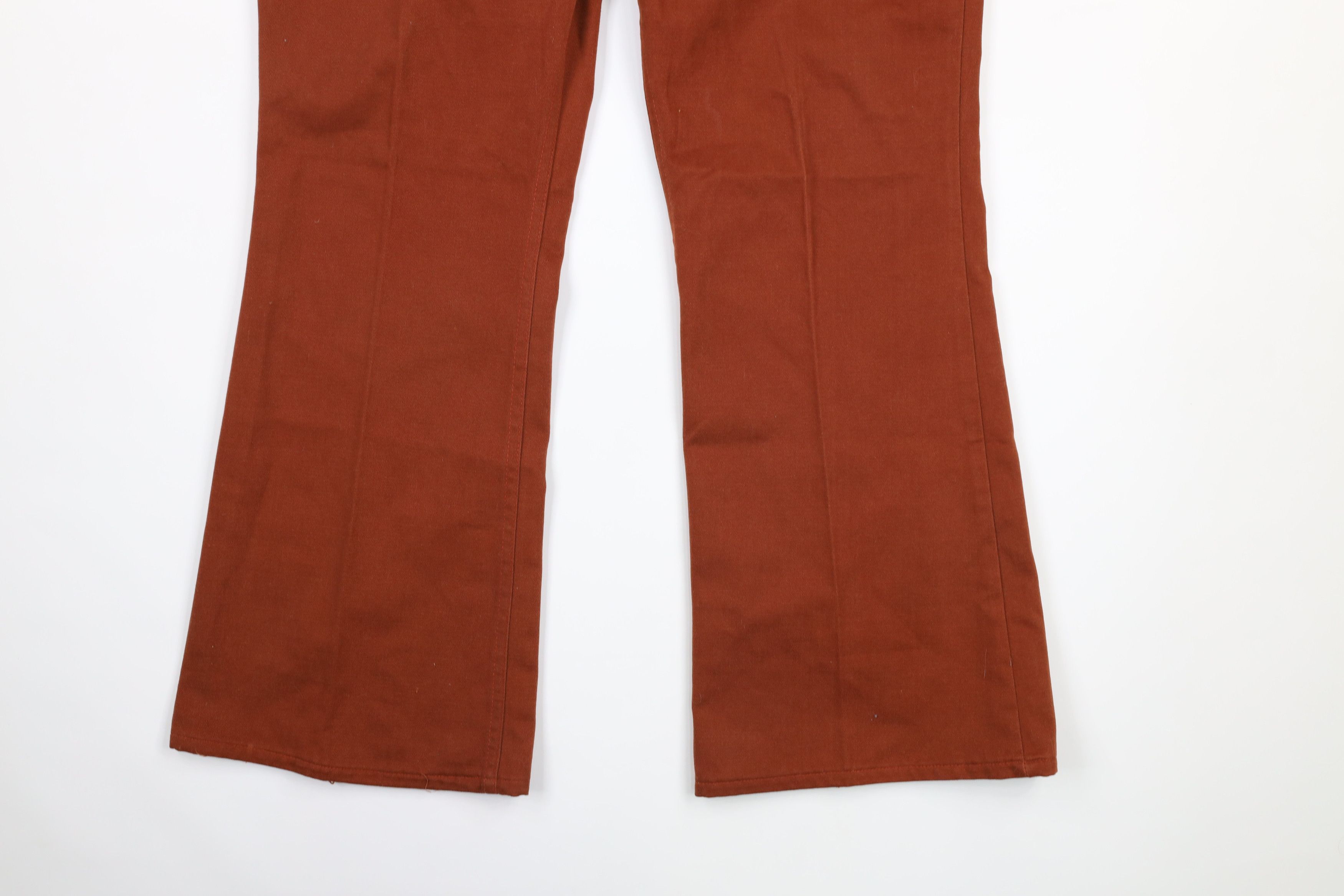 Vintage × Wrangler Vintage 70s Wrangler Wide Leg Bell Bottoms Jeans Burnt Size US 38 / EU 54 - 4 Thumbnail