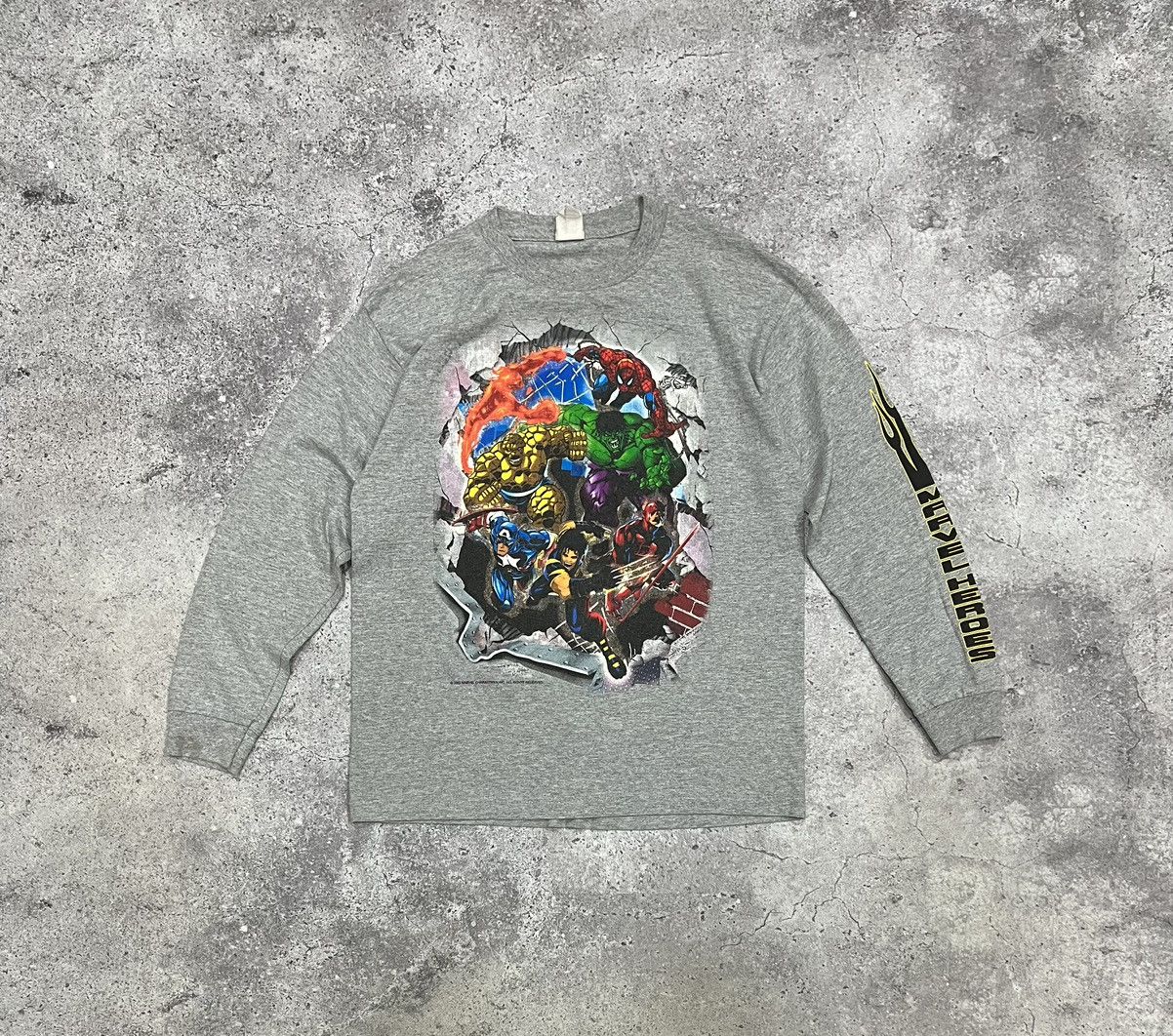 2002 Vintage Marvel Comics Long Sleeve Tee Shirt RARE