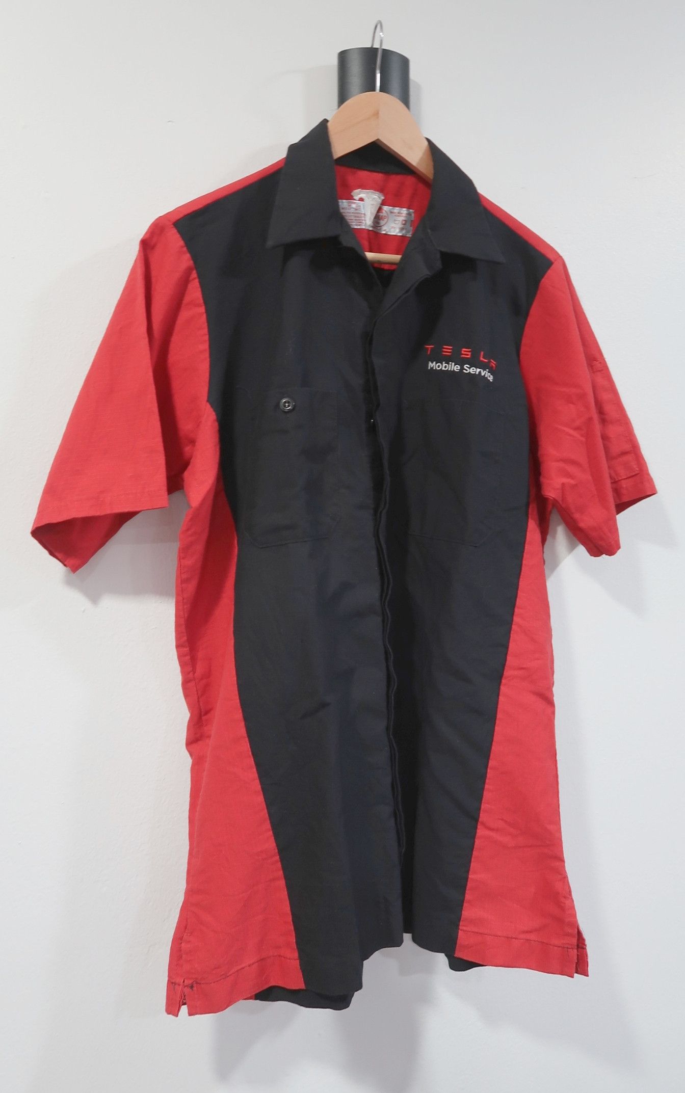 Vintage TESLA Mobile Service Uniform Shirt Size US M / EU 48-50 / 2 - 2 Thumbnail