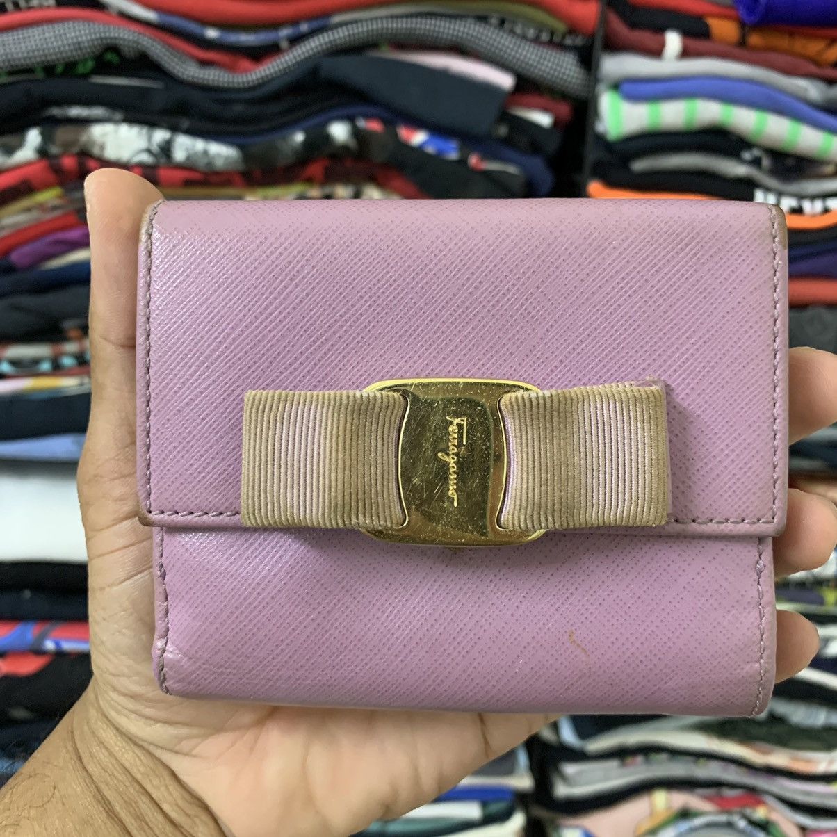 SALVATORE FERRAGAMO VARA BOW COMPACT WALLET