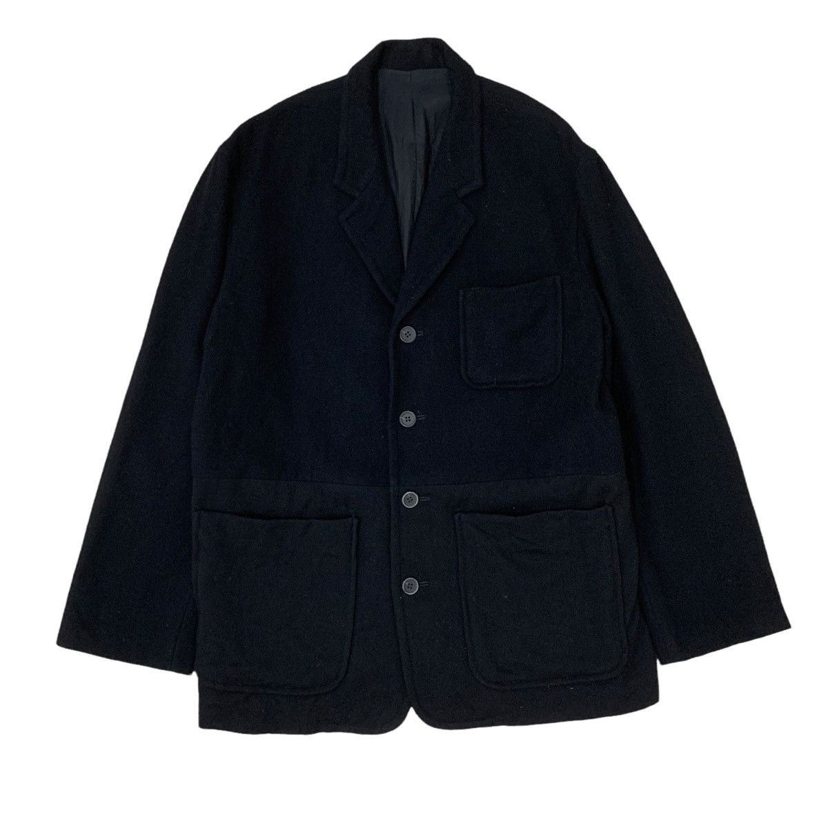ISSEY MIYAKE wool One button tailored jacket ME23-FB002 black M