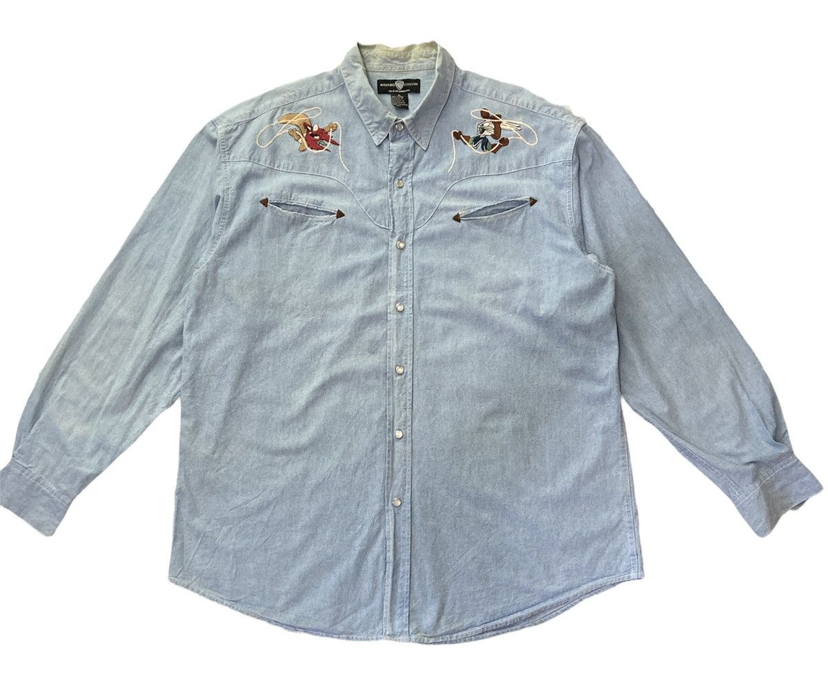 Cartoon Network VINTAGE WARNER BROS BUTTON UP SHIRT Size US XXL / EU 58 / 5 - 1 Thumbnail