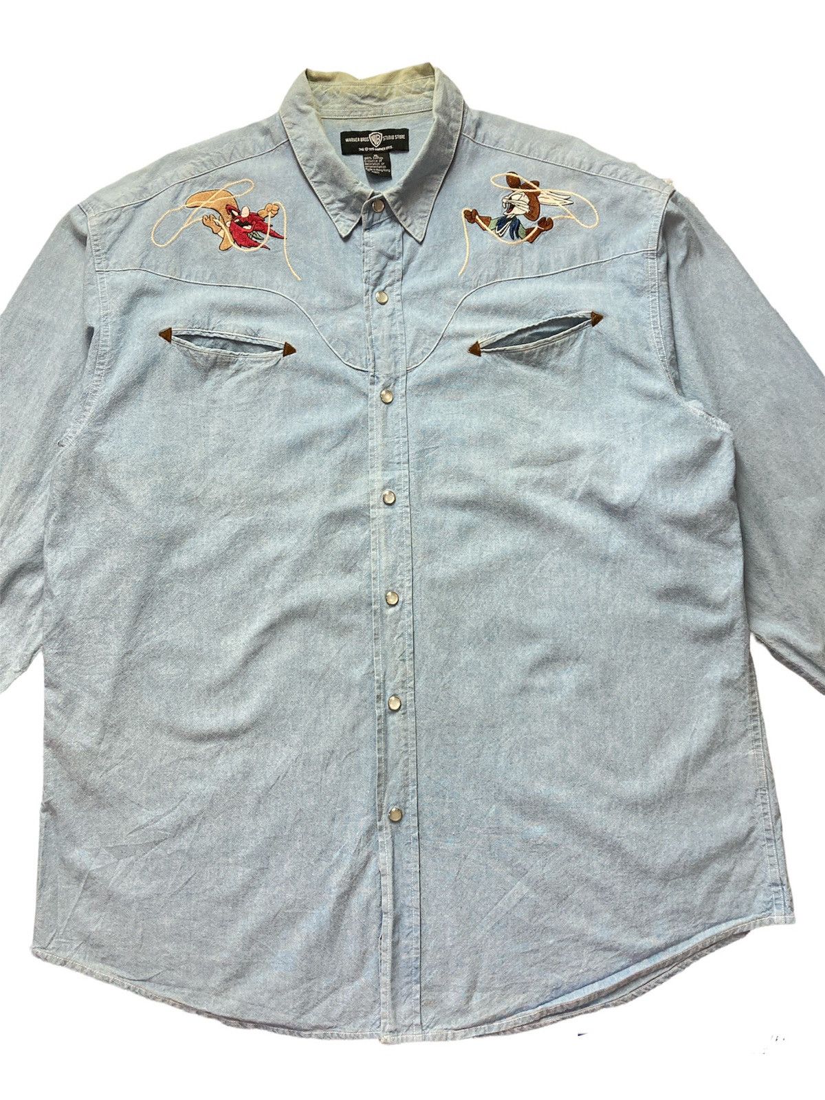 Cartoon Network VINTAGE WARNER BROS BUTTON UP SHIRT Size US XXL / EU 58 / 5 - 2 Thumbnail