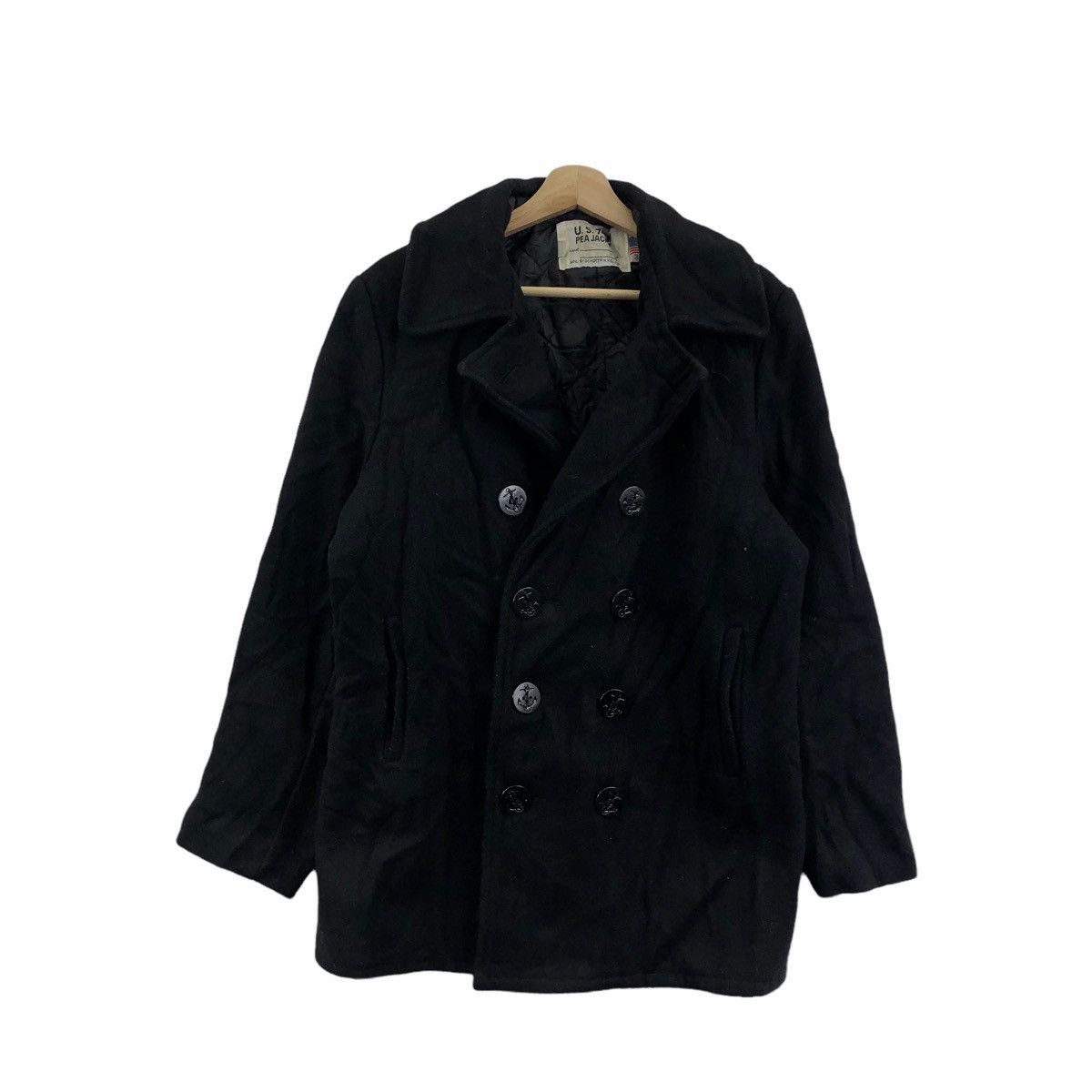 Vtg 90' SCHOTT NYC 740N Pea Coat Jacket Made In USA Heavy