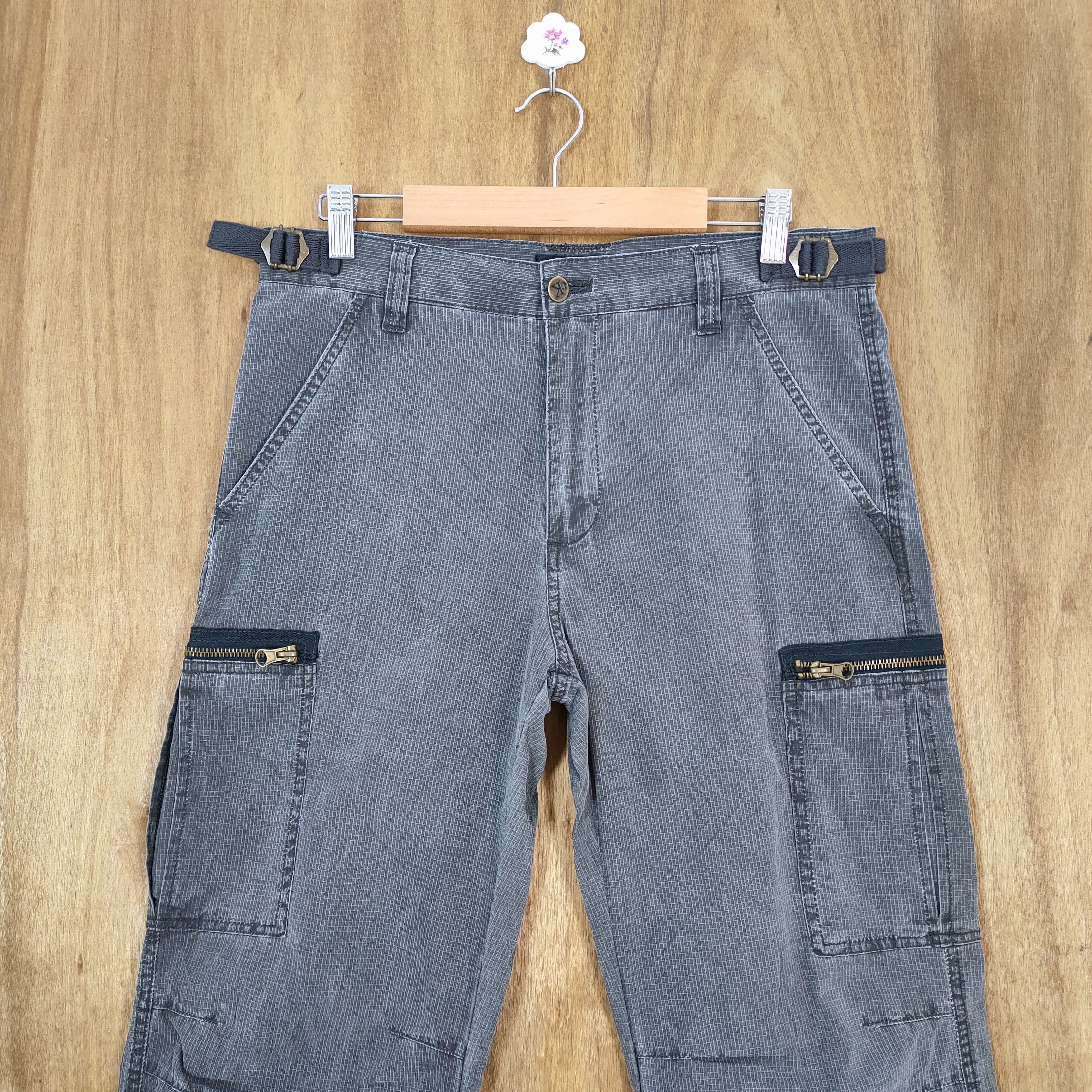 Japanese Brand VINTAGE JAPANESE FADED ZIPPER CARGO PANTS Size US 31 - 2 Thumbnail