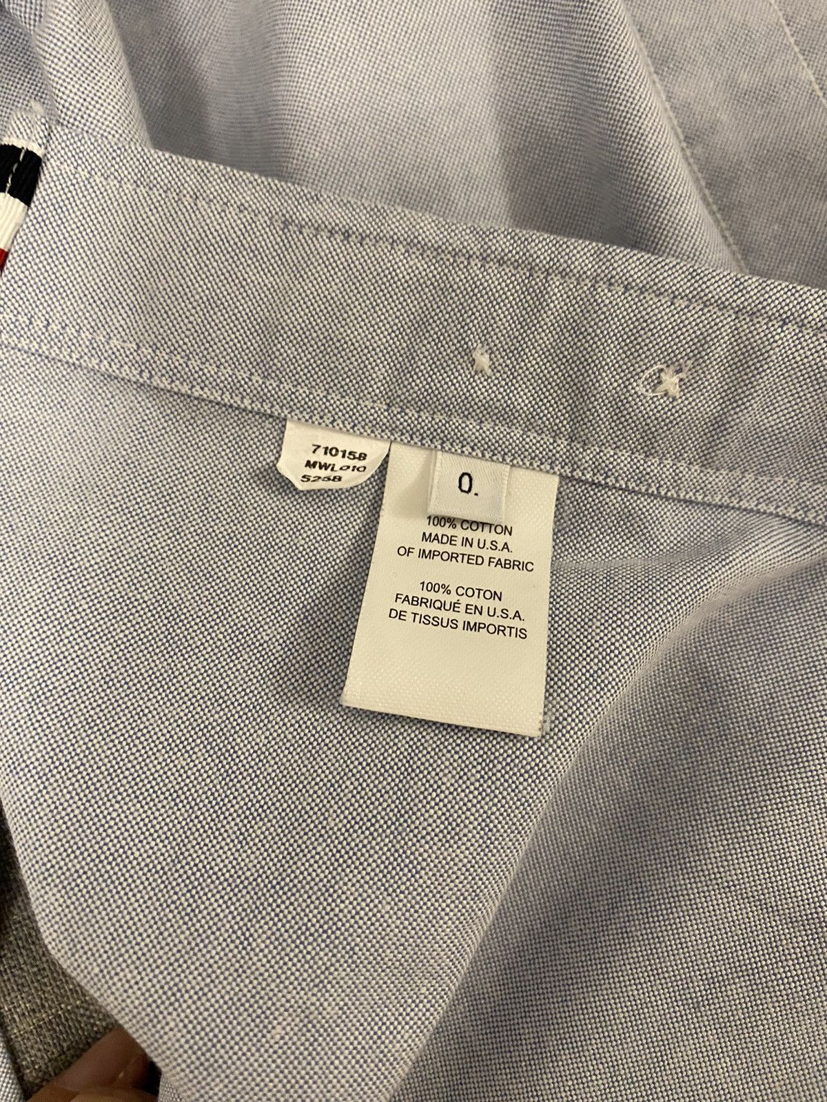 Thom Browne Thom Browne RWB light blue Oxford shirt 0 Size US XS / EU 42 / 0 - 9 Thumbnail