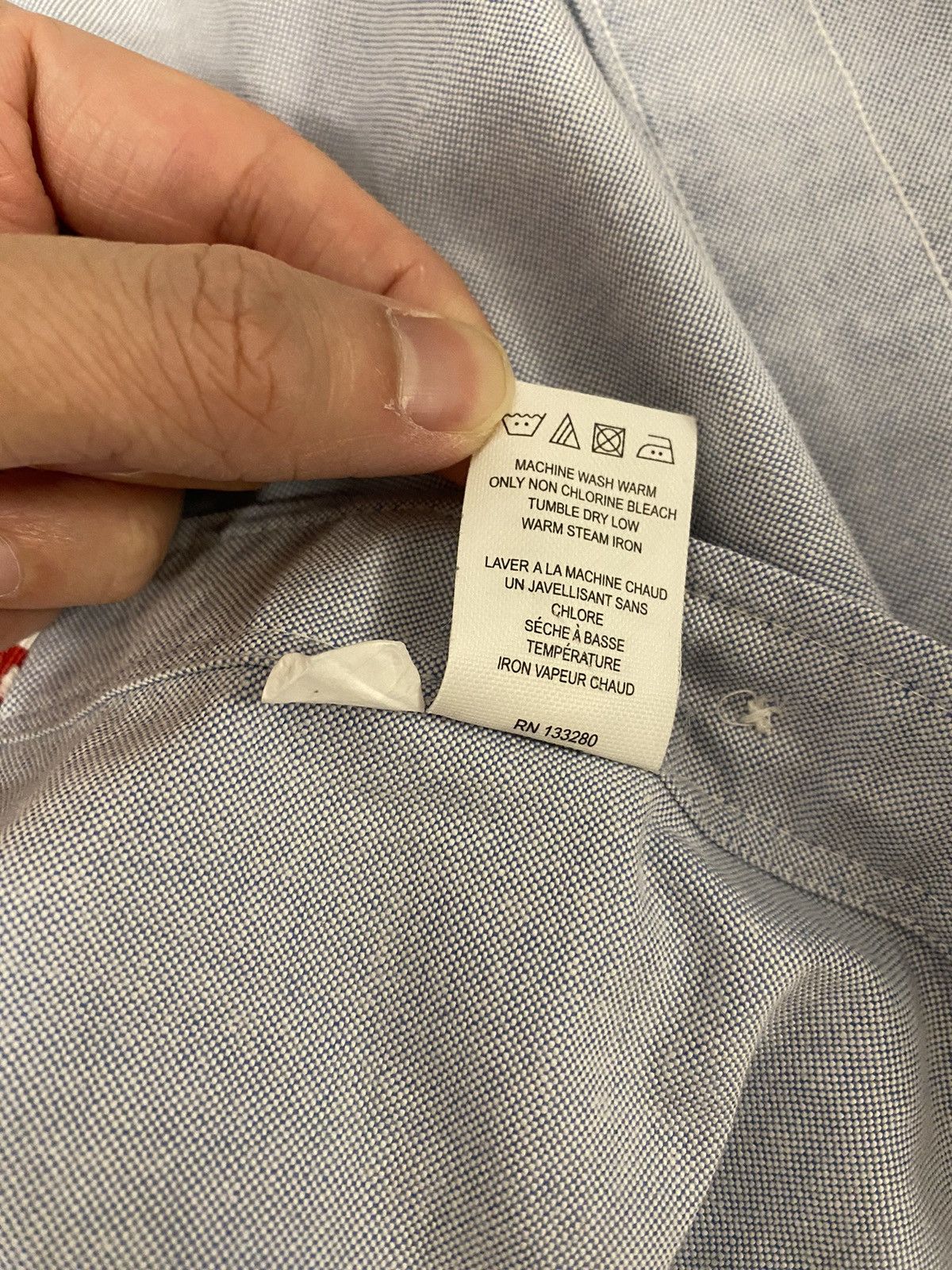 Thom Browne Thom Browne RWB light blue Oxford shirt 0 Size US XS / EU 42 / 0 - 8 Thumbnail