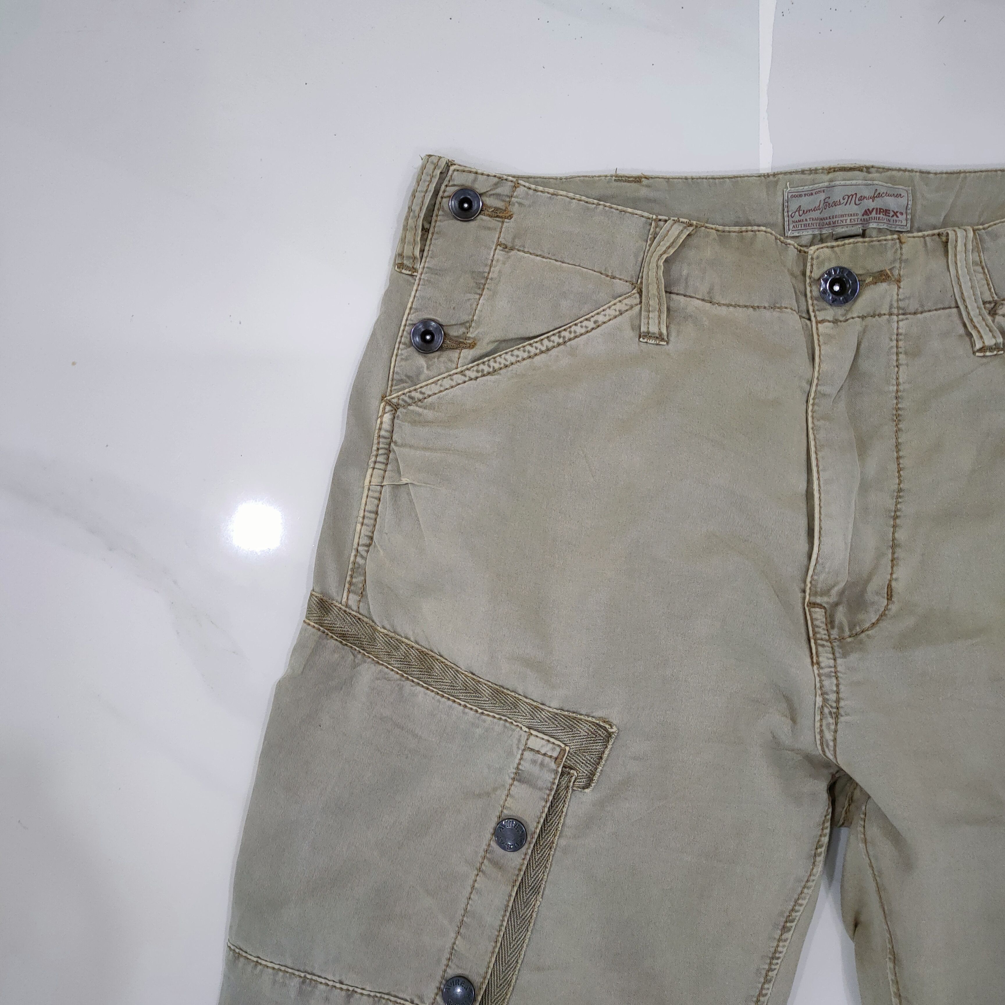 Avirex VINTAGE AVIREX FADED CARGO PANTS Size US 34 / EU 50 - 6 Thumbnail