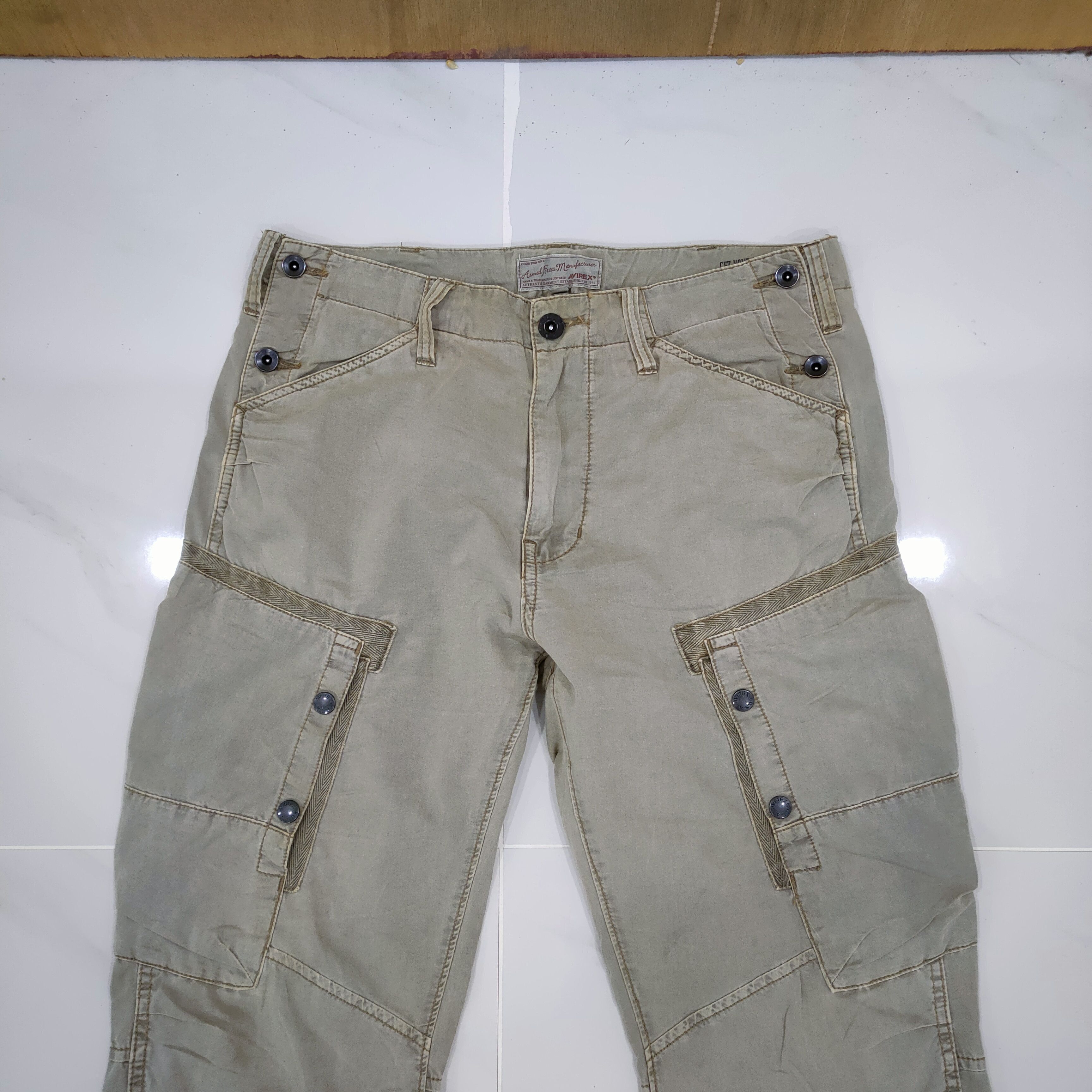 Avirex VINTAGE AVIREX FADED CARGO PANTS Size US 34 / EU 50 - 4 Thumbnail