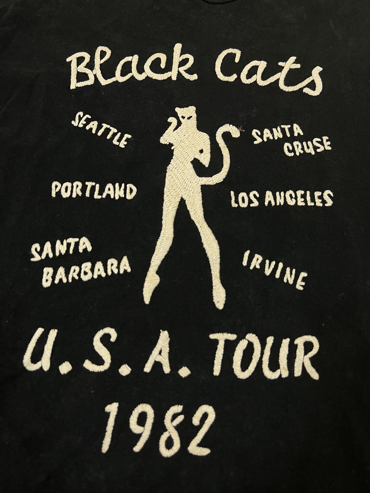 Hysteric Glamour Cream Soda 🇯🇵 Classics Black Cats 🇺🇸 Tour 1982 Shirt Size US L / EU 52-54 / 3 - 3 Thumbnail