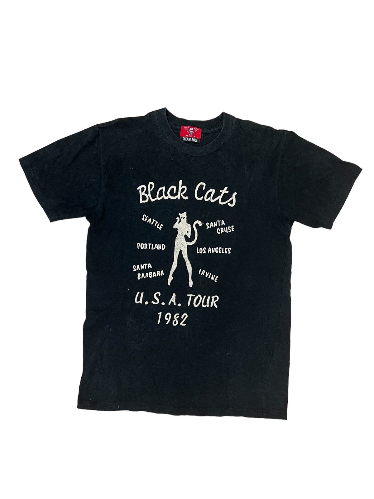 Hysteric Glamour Cream Soda 🇯🇵 Classics Black Cats 🇺🇸 Tour 1982 Shirt Size US L / EU 52-54 / 3 - 1 Thumbnail
