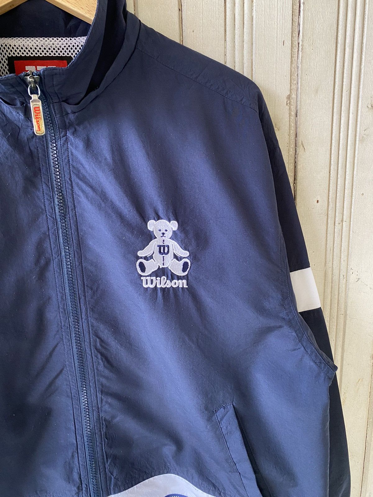 Wilson Vintage 90s Wilson Big logo Bear Nylon Jacket Size US L / EU 52-54 / 3 - 3 Thumbnail